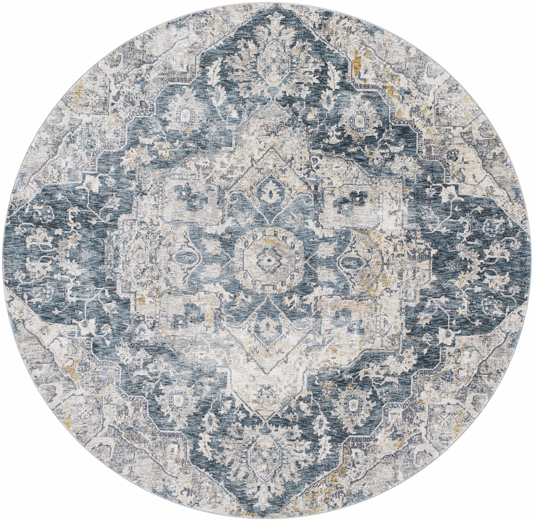 Traditional Medallion Charcoal And Camel Area Rug - Image 18