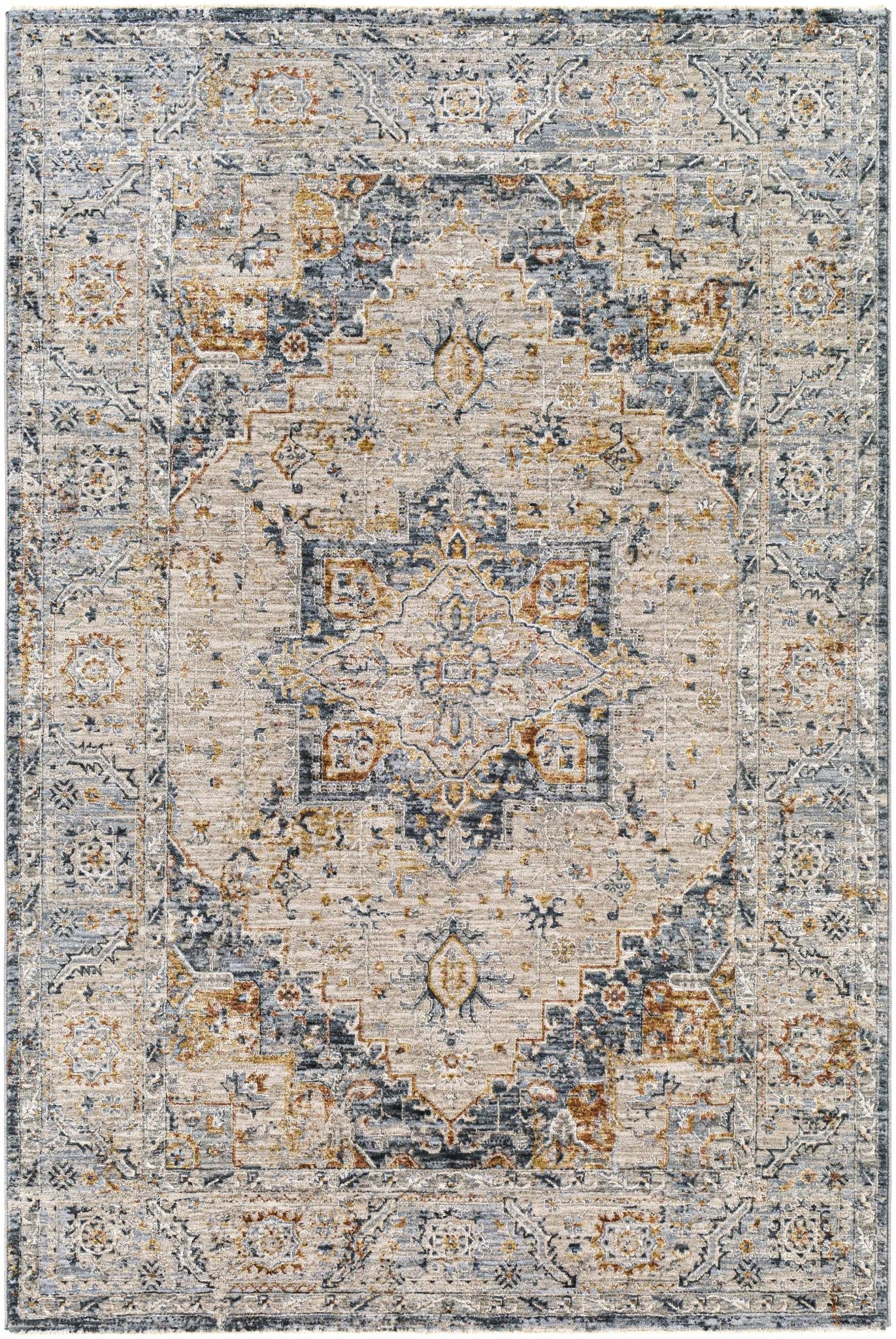 Traditional Medallion Design Beige And Brown Rug - Image 11