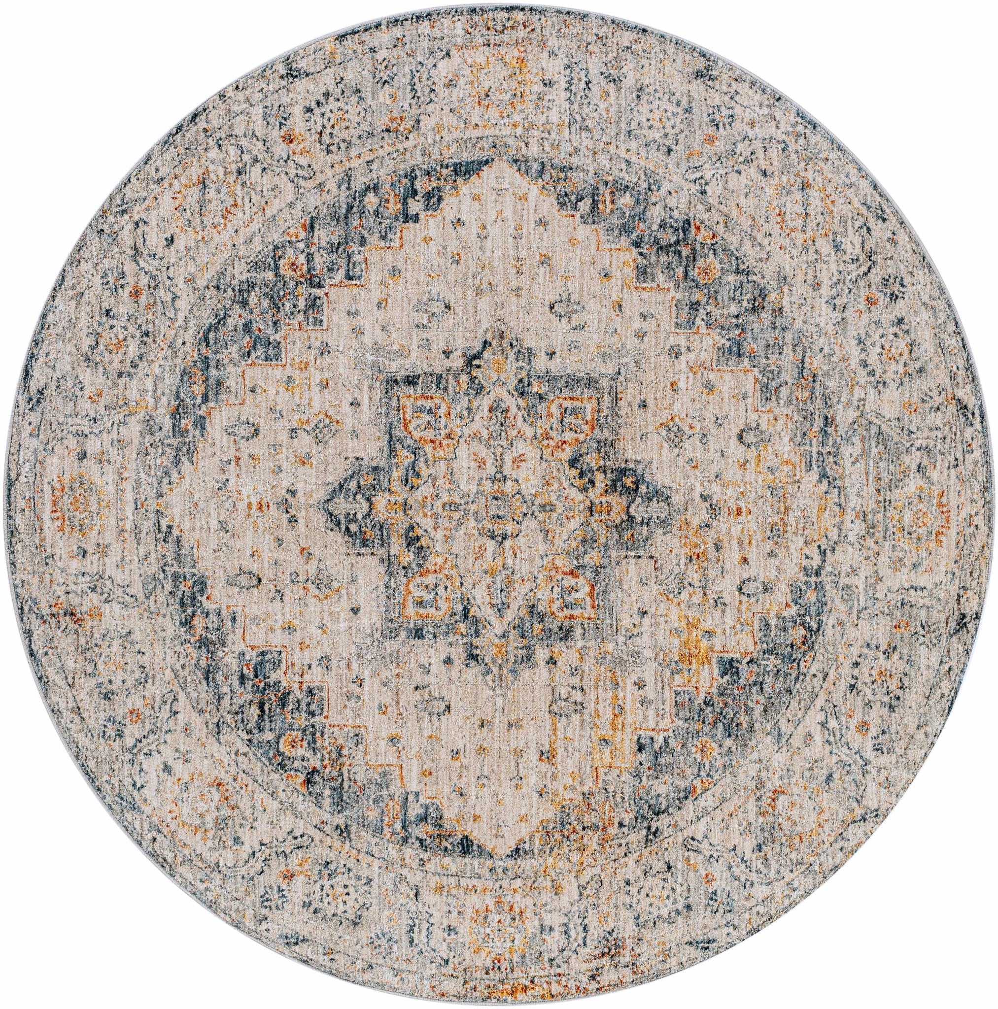 Traditional Medallion Design Beige And Brown Rug - Image 12