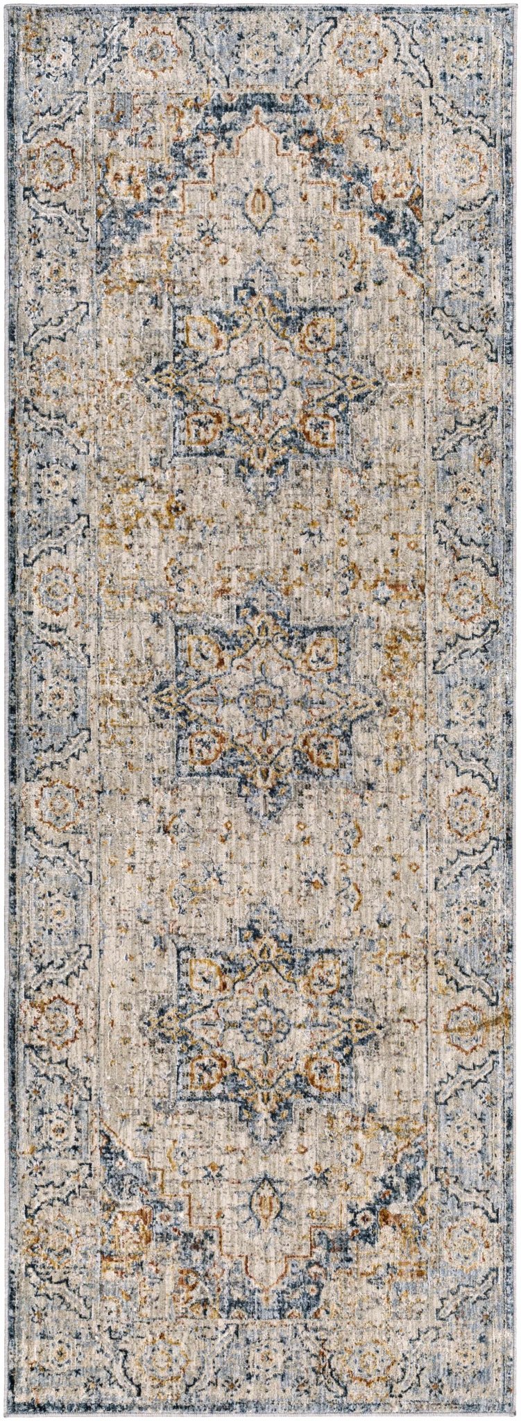 Traditional Medallion Design Beige And Brown Rug - Image 8