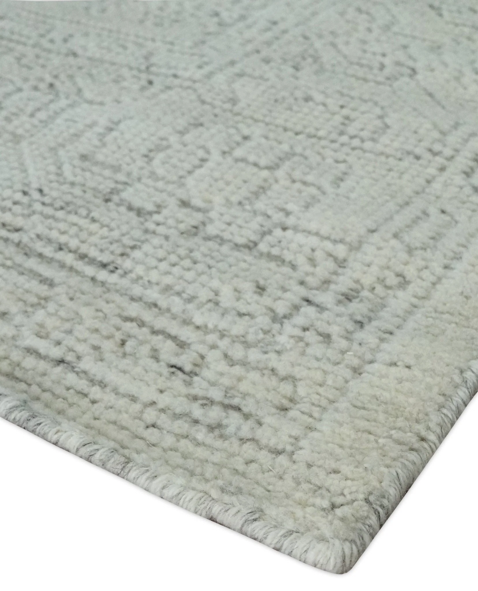 Neutral Contemporary 8x10 Medallion Beige 8x10 Hand knotted wool area rug - Image 7