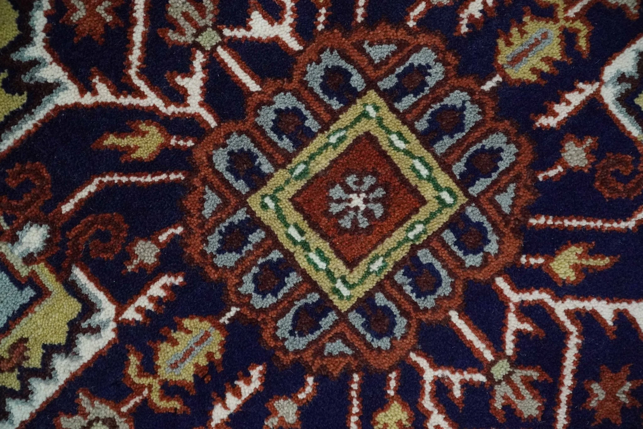 9x12 and Runner Traditional Mustard, Silver and Ivory Hand knotted wool Area Rug - Image 4