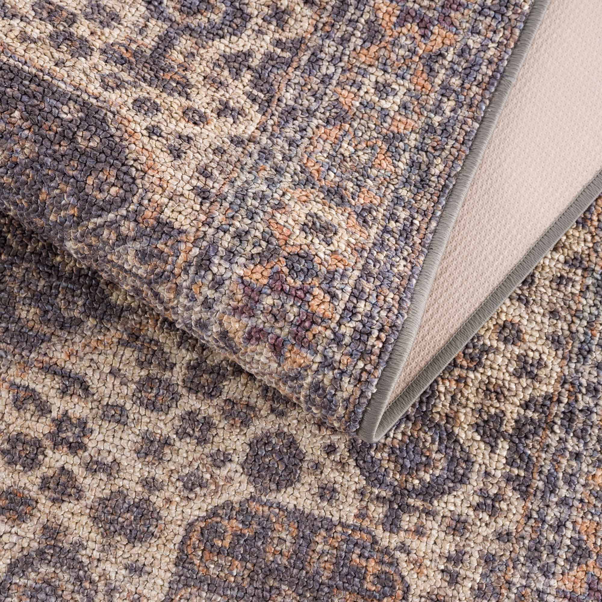 Traditional Oriental Design Beige and Purple Medium pile Area rug - Image 10