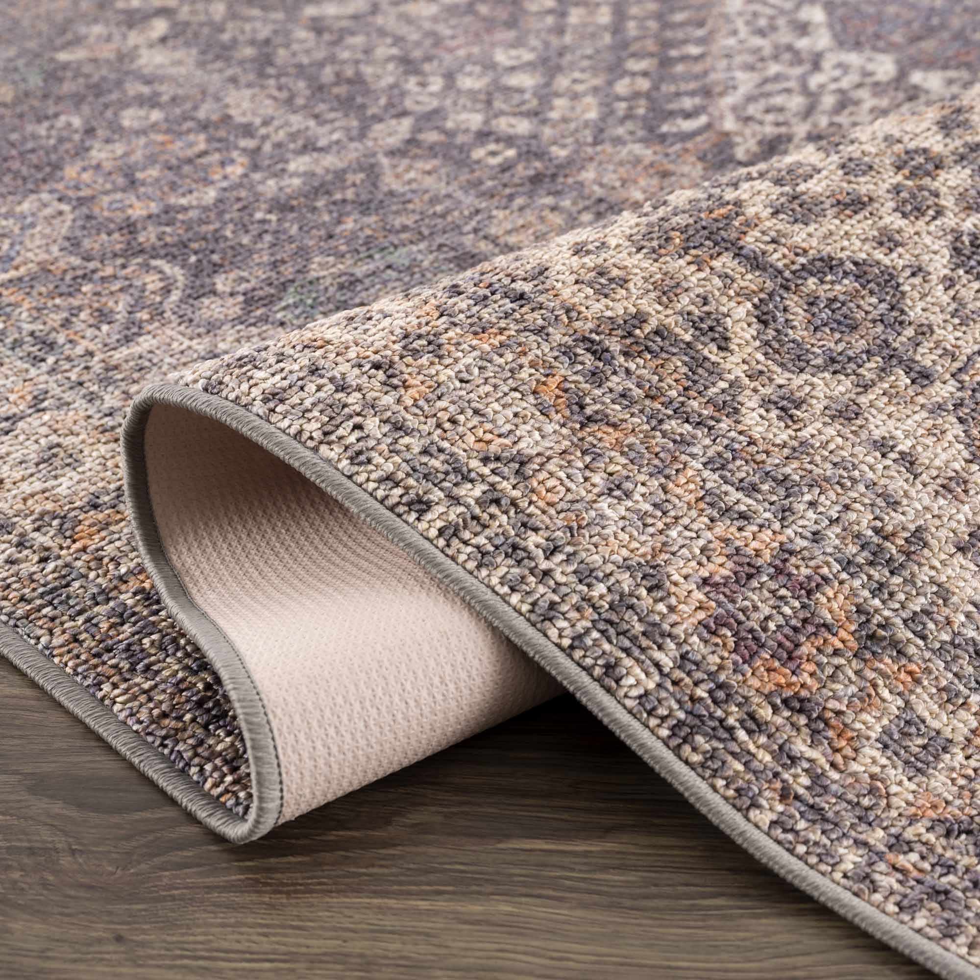 Traditional Oriental Design Beige and Purple Medium pile Area rug - Image 11