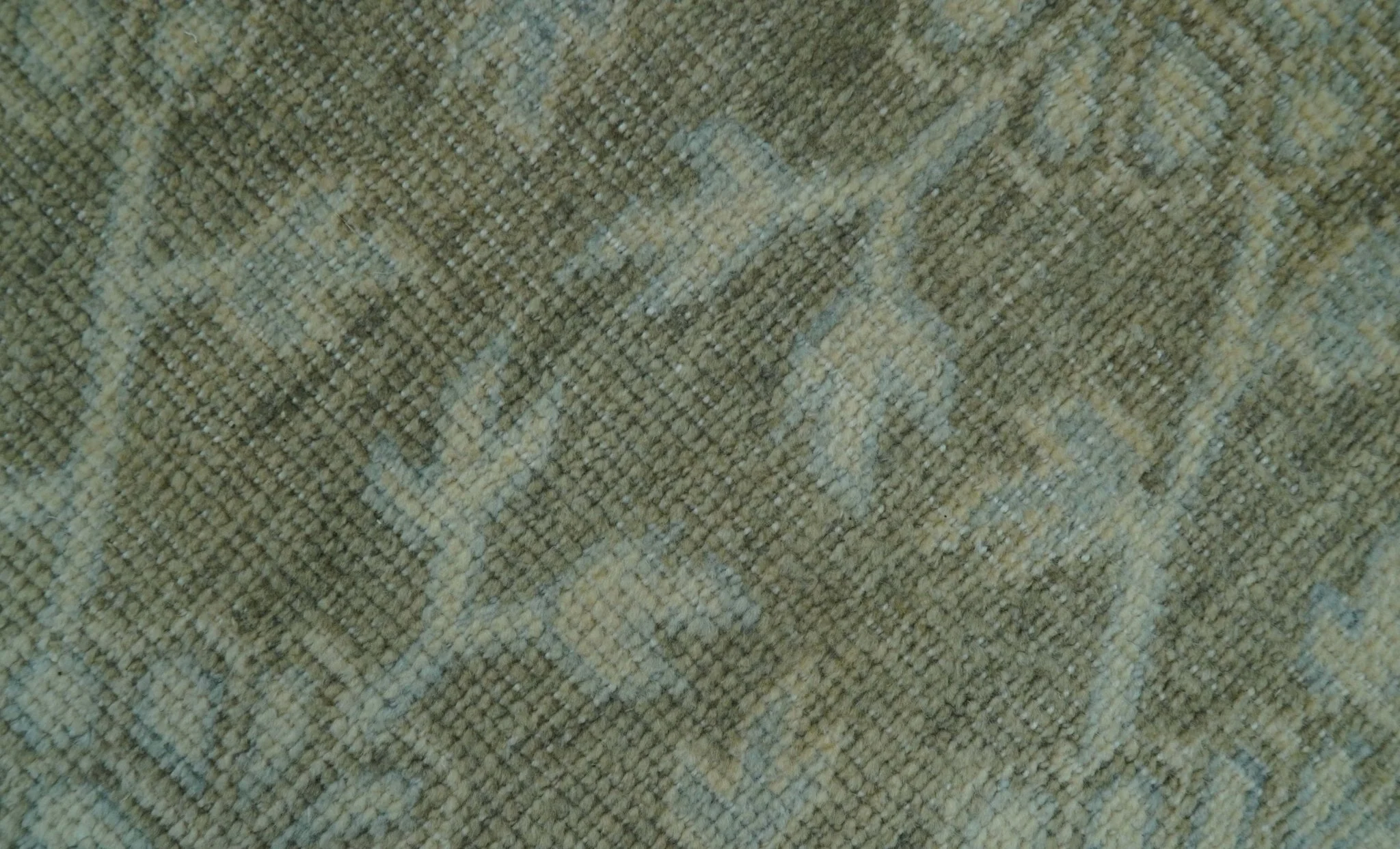 Traditional Oriental Design Brown, Blue And Beige Hand Knotted 6x8 Wool Area Rug - Image 4
