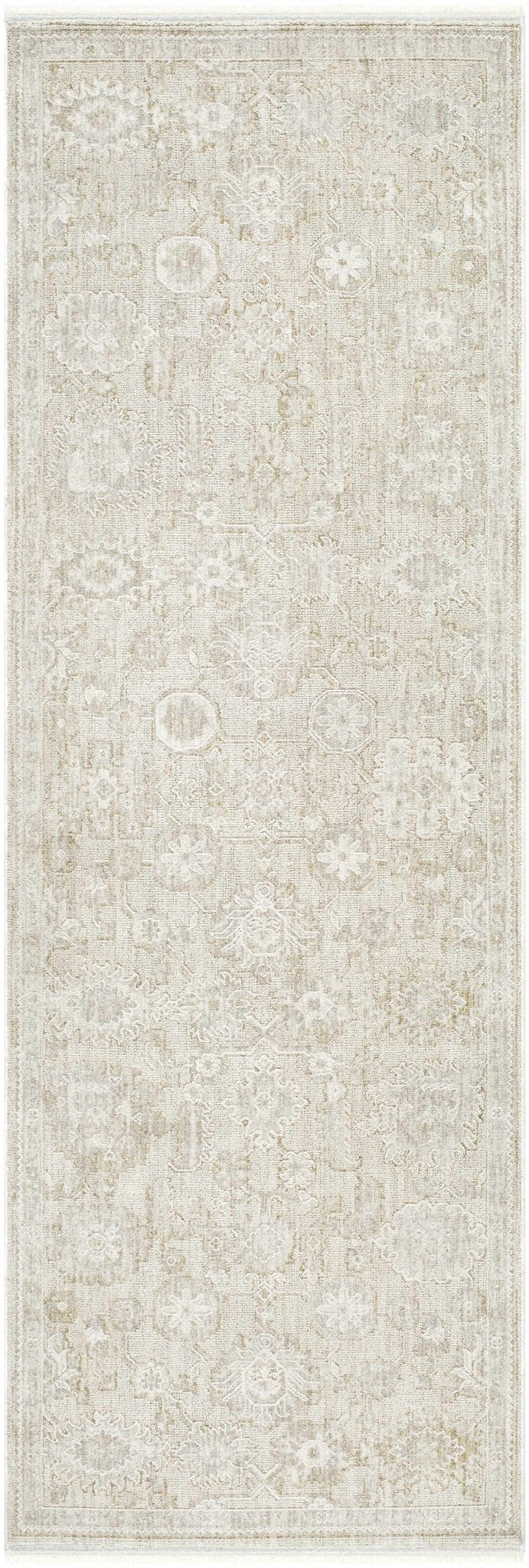 Traditional Oriental Design Silver Machine Woven Rug - Image 7