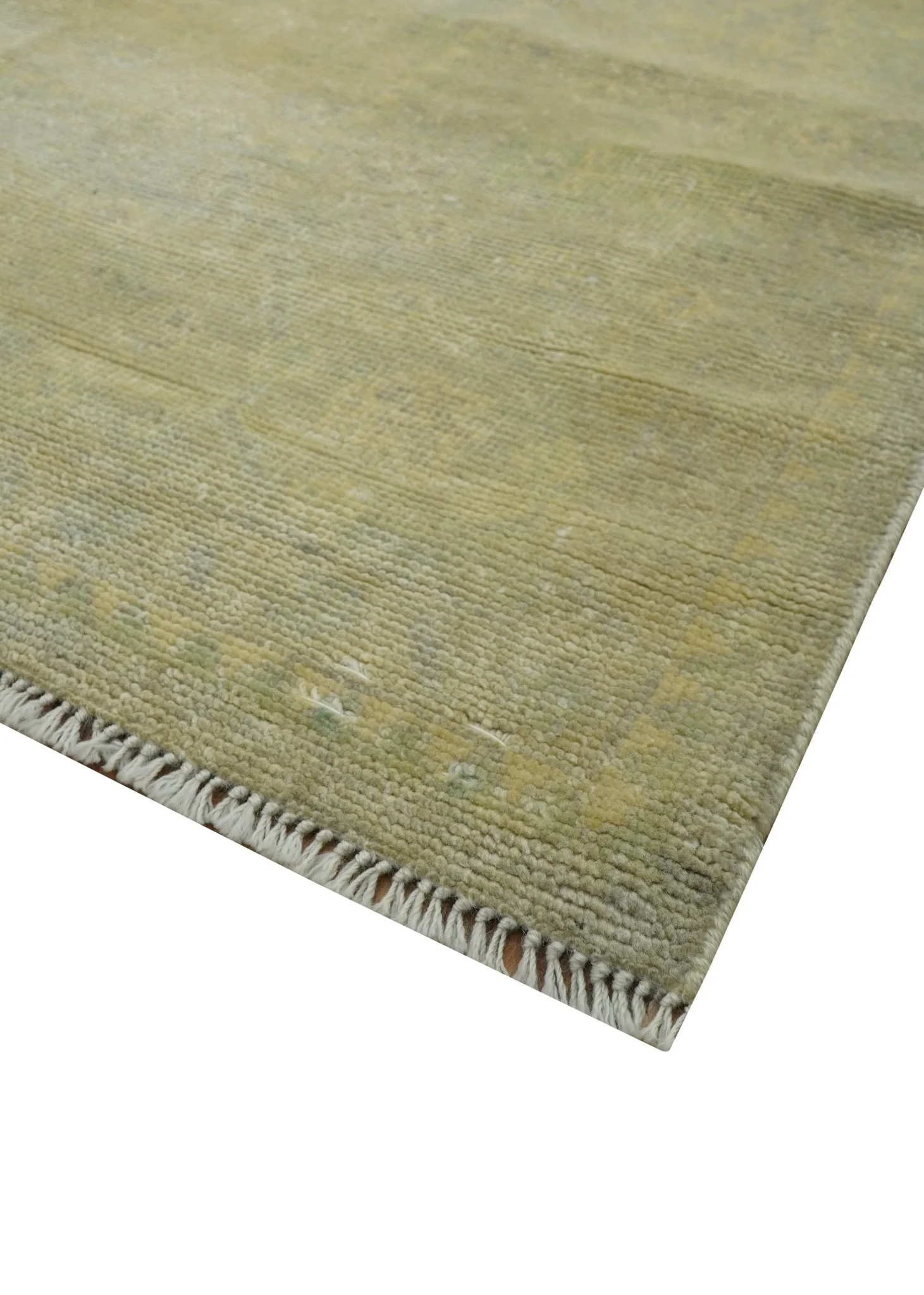 9x12 Antique Oriental Oushak Beige Hand knotted Wool Area Rug - Image 4