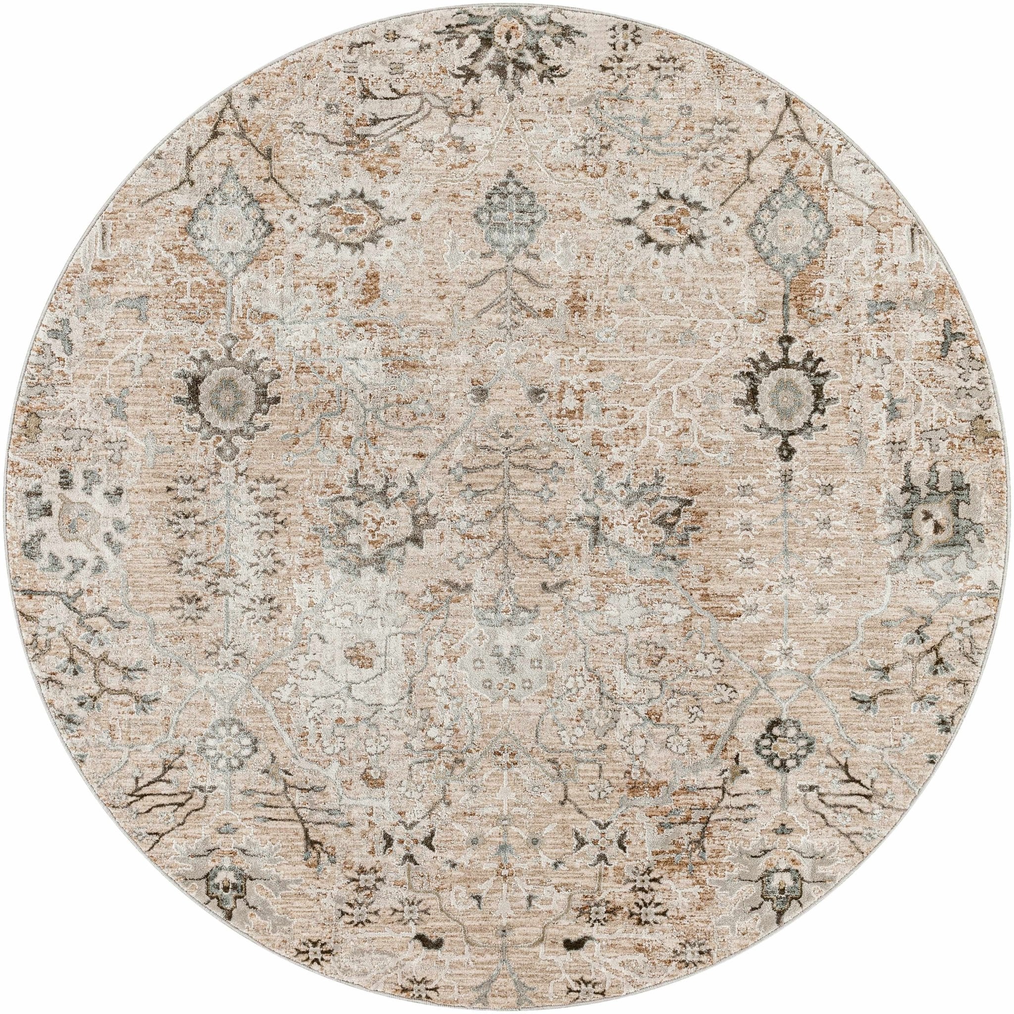 Traditional Oushak Beige Area Rug - Image 10