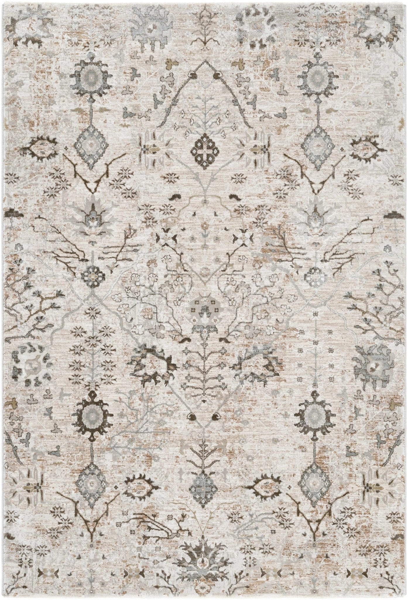 Traditional Oushak Beige Area Rug - Image 2