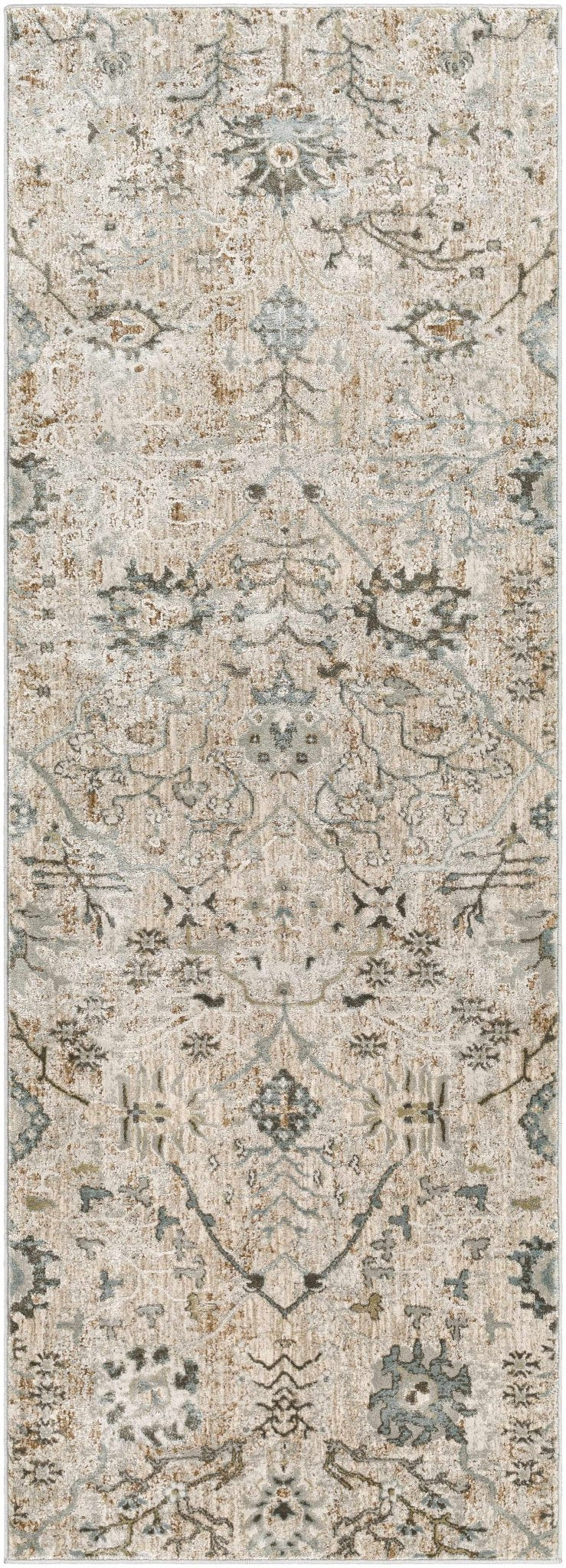 Traditional Oushak Beige Area Rug - Image 7
