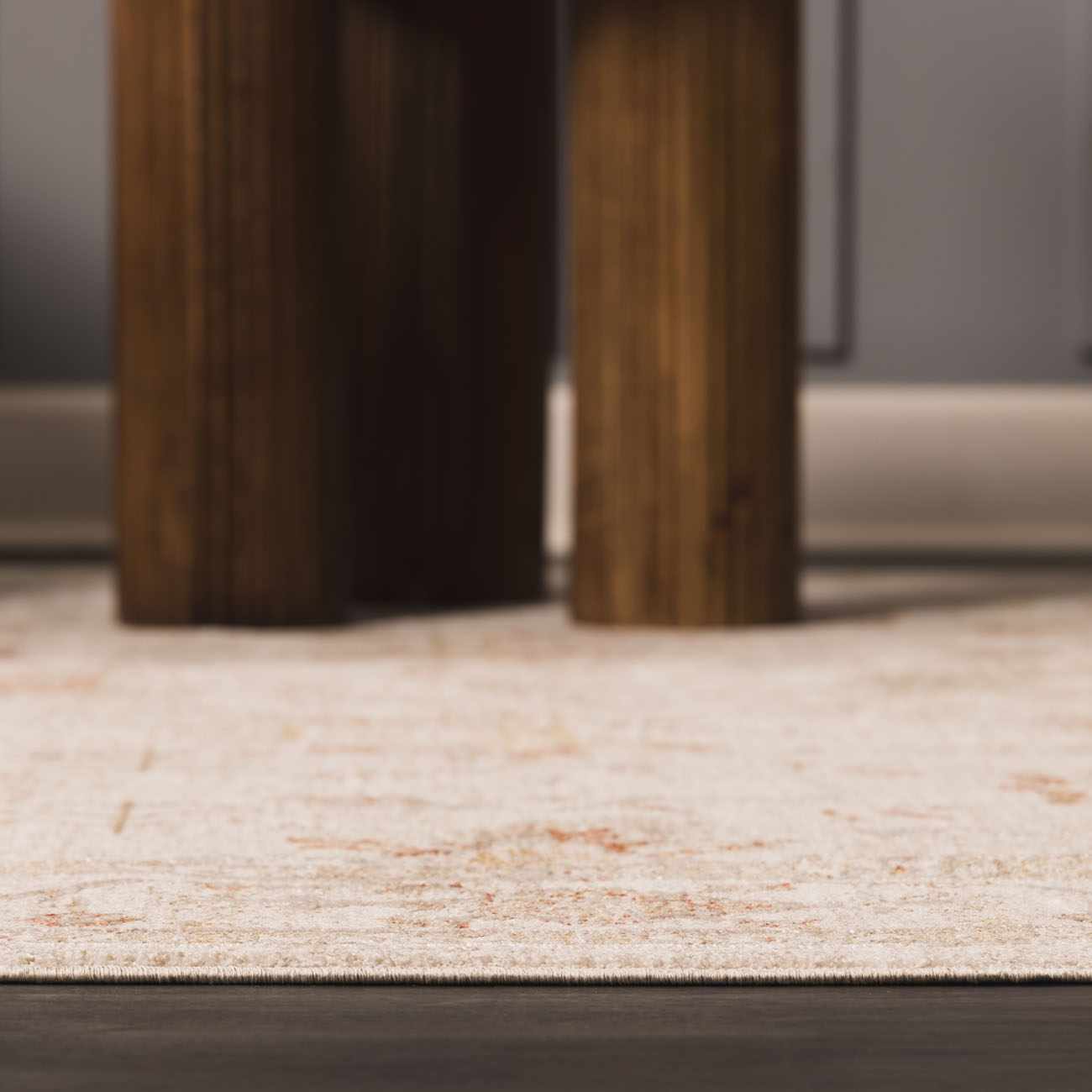 Traditional Oushak Design Beige Machine Woven Area Rug - Image 13