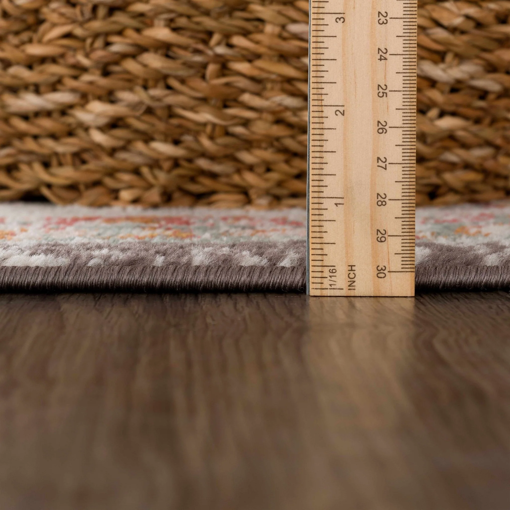 Traditional Peach, Ivory, Brown and Gold Medium Pile Medallion Design Area Rug - Image 9