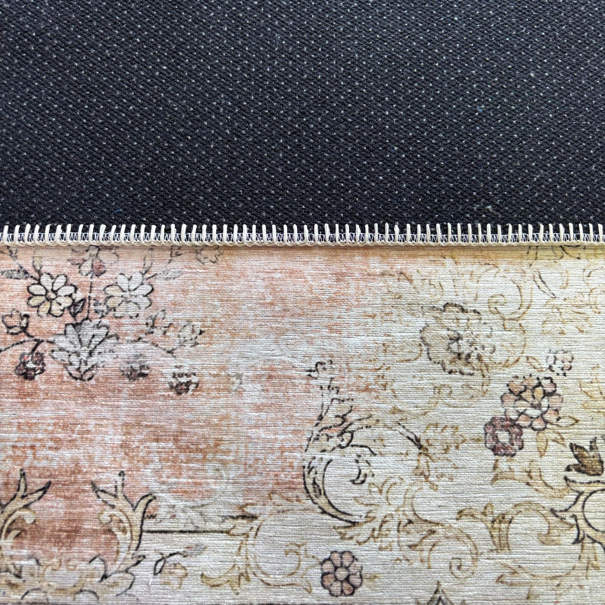 Traditional Peach Machine Washable Cotton Area Rug - Image 9