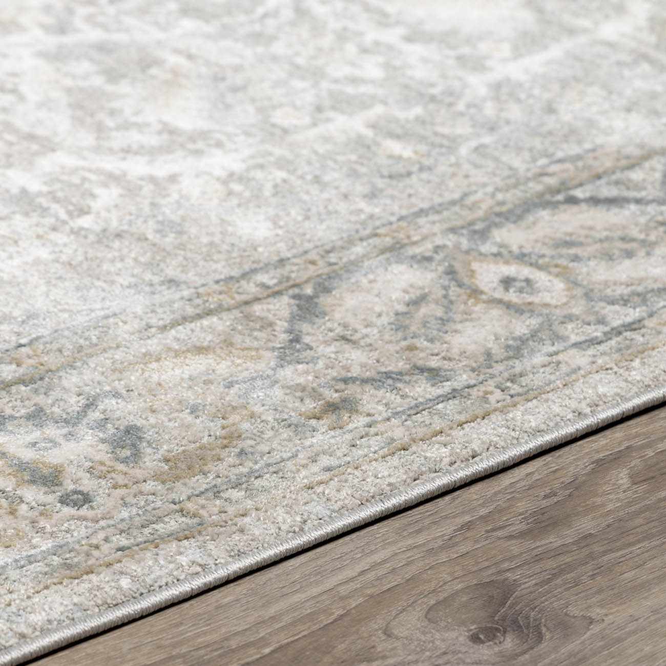 Traditional Persian Gray Machine Woven Rug - Image 13