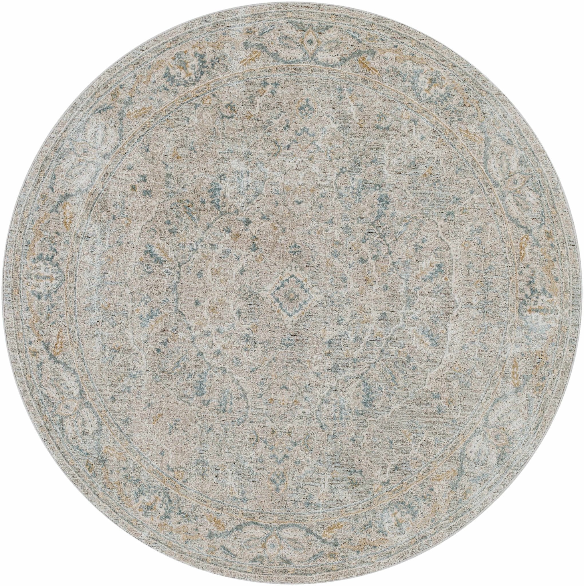 Traditional Persian Gray Machine Woven Rug - Image 15
