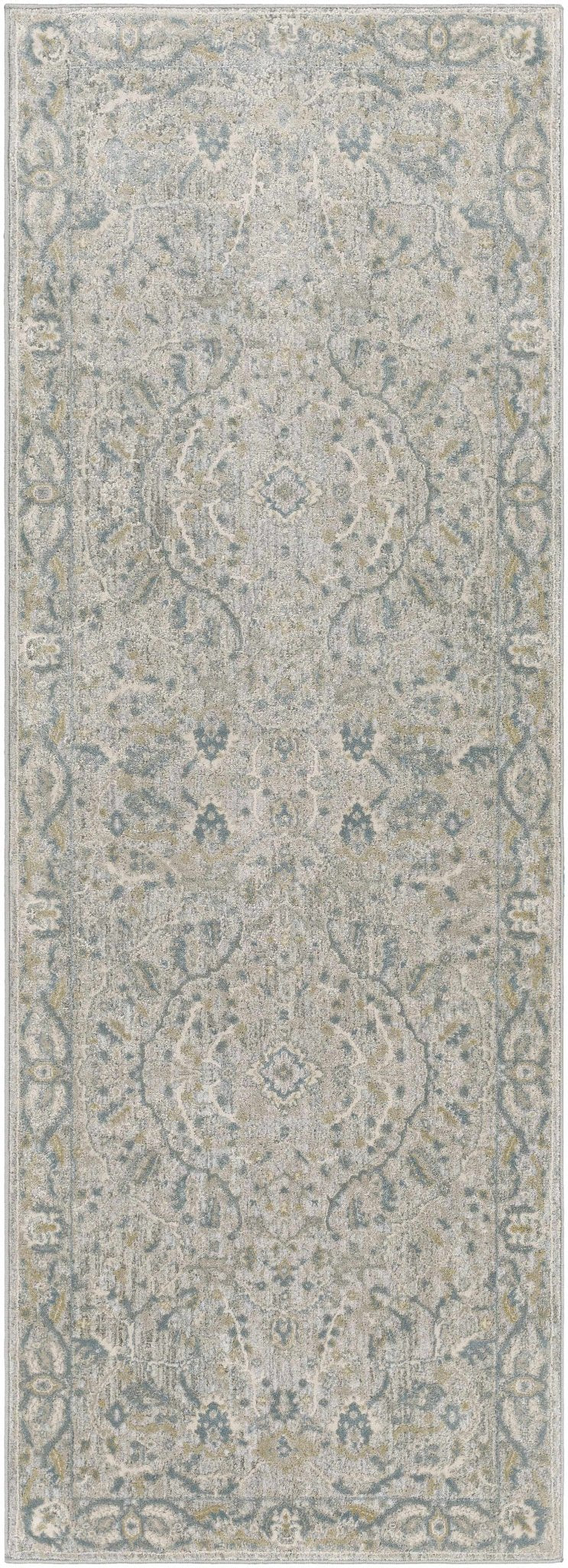 Traditional Persian Gray Machine Woven Rug - Image 19