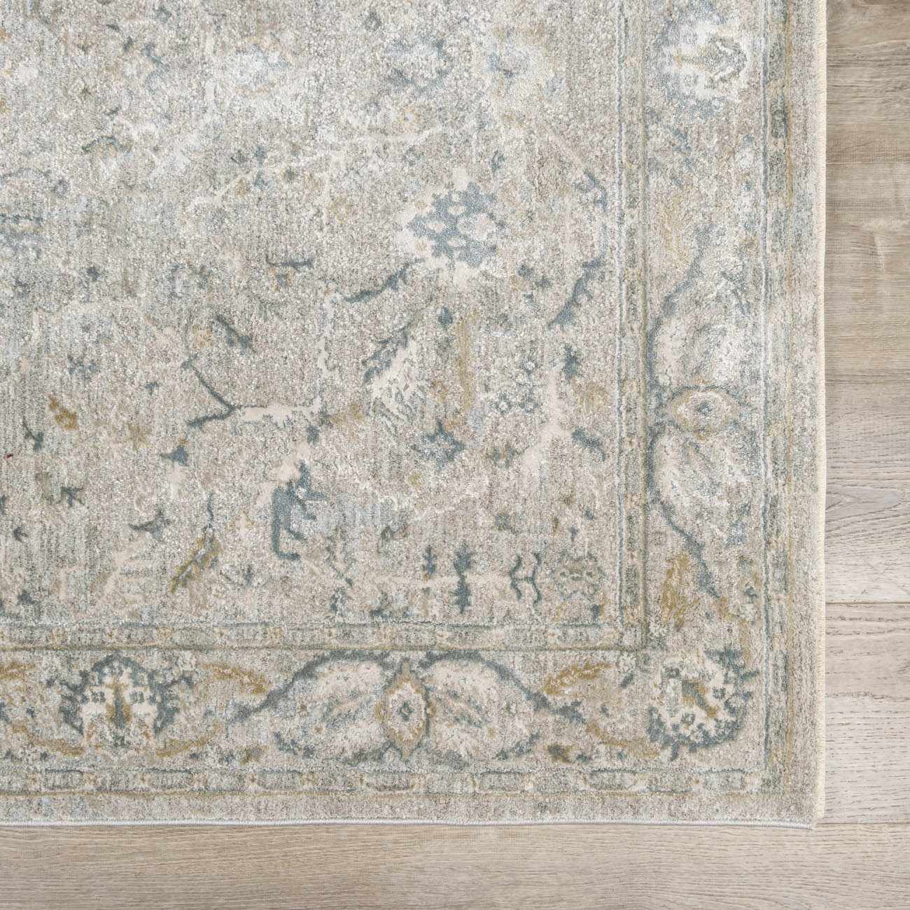 Traditional Persian Gray Machine Woven Rug - Image 8