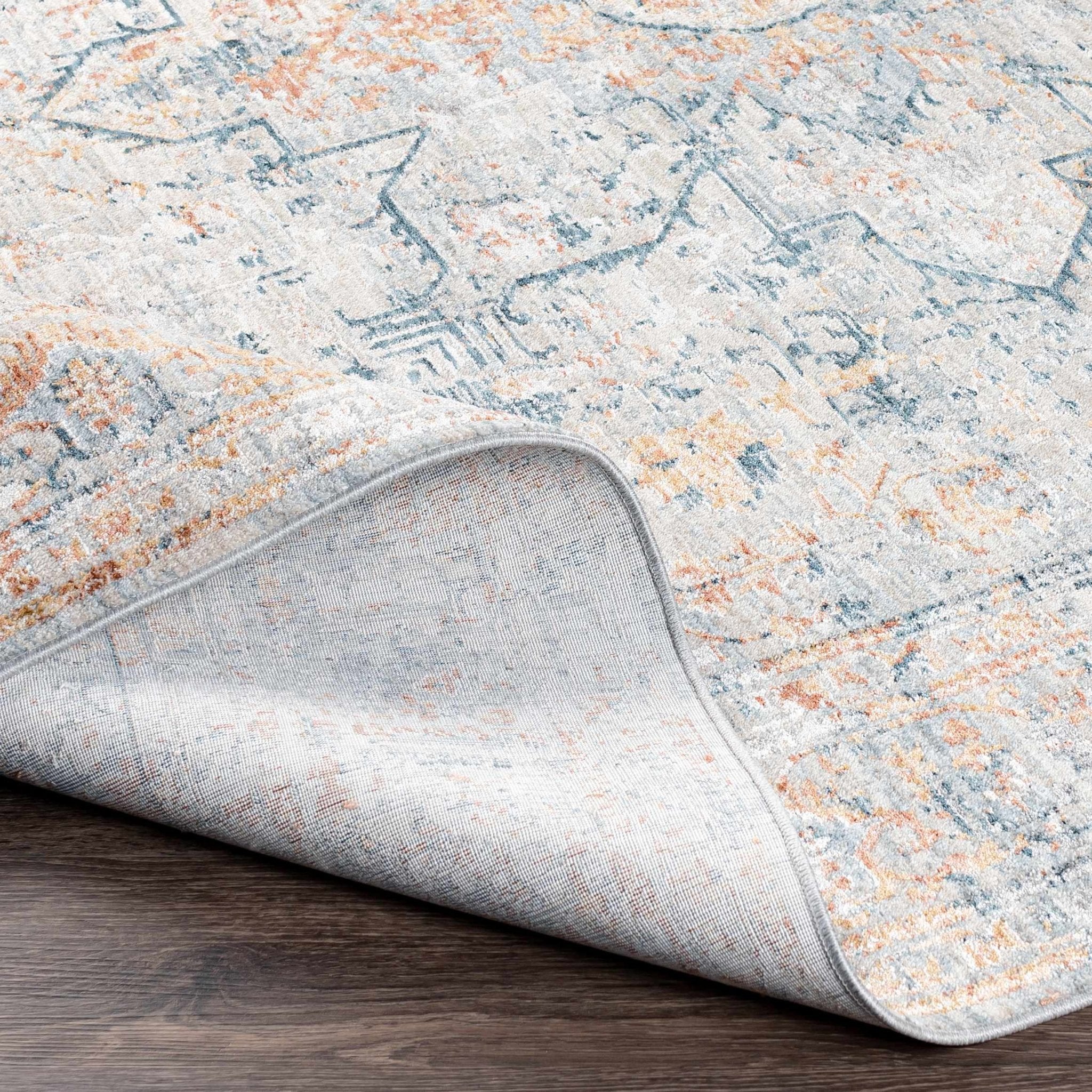 Traditional Style Beige And Gray Rug - Image 5