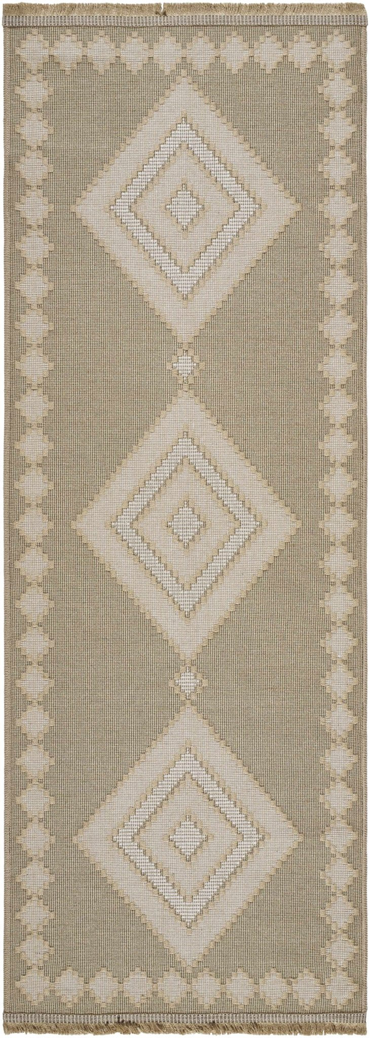 Traditional Style Beige And Tan Jute Rug - Image 10