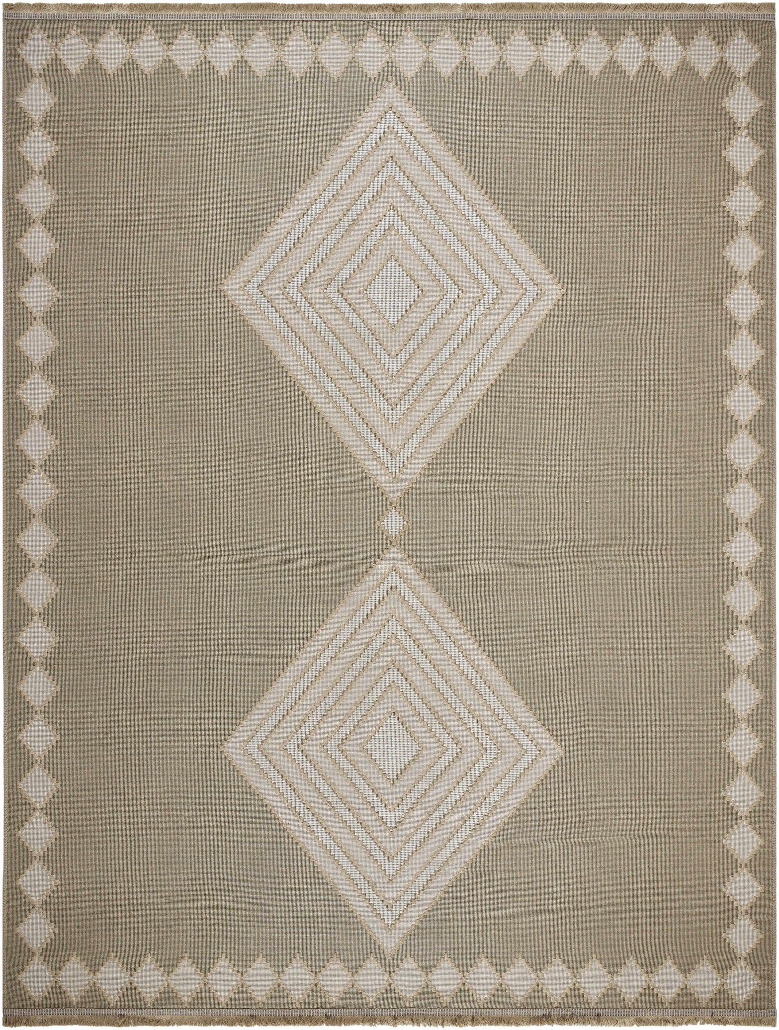 Traditional Style Beige And Tan Jute Rug - Image 11