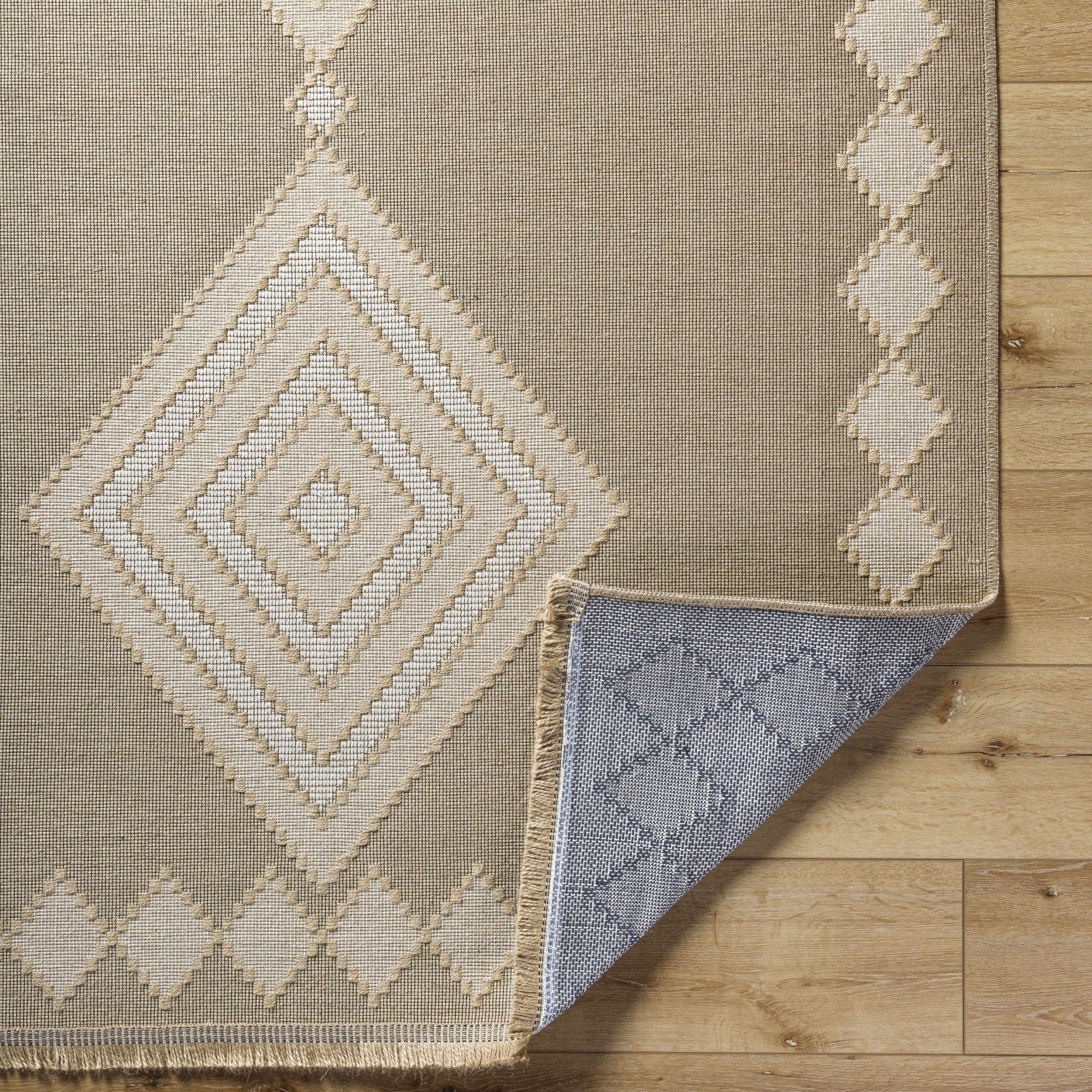 Traditional Style Beige And Tan Jute Rug - Image 5
