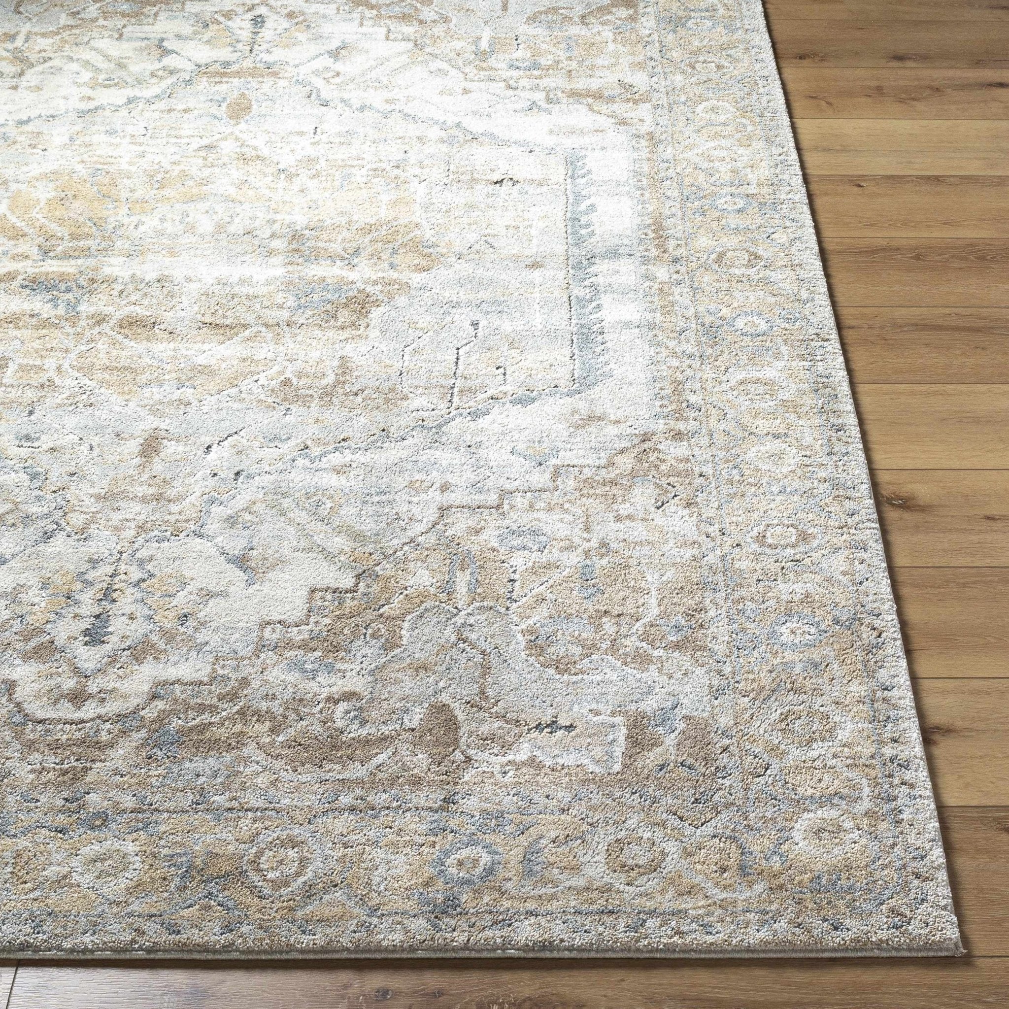Traditional Style Beige Machine Woven Rug - Image 2