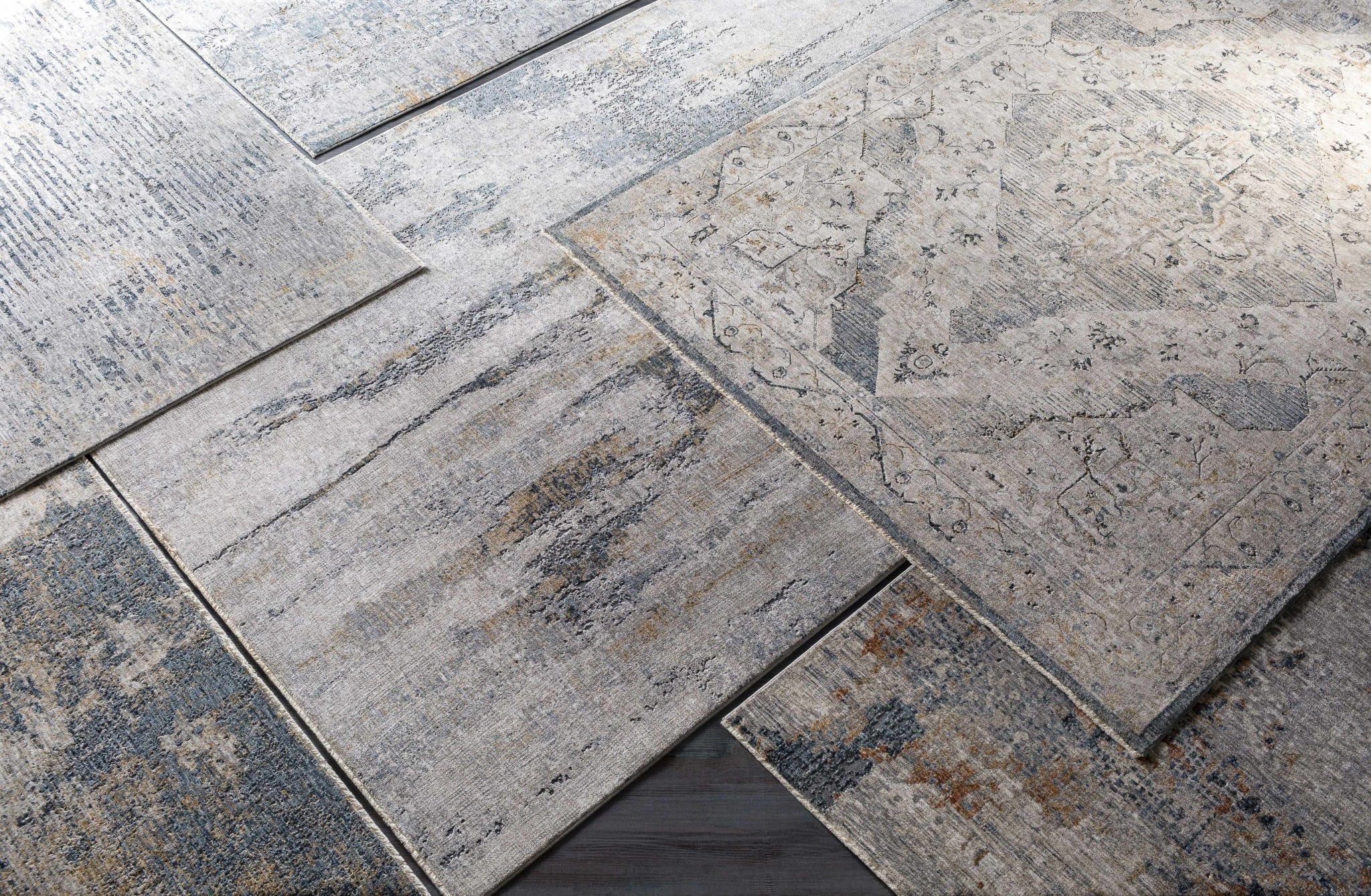 Traditional Medallion Design Beige and Gray Rug - Image 12