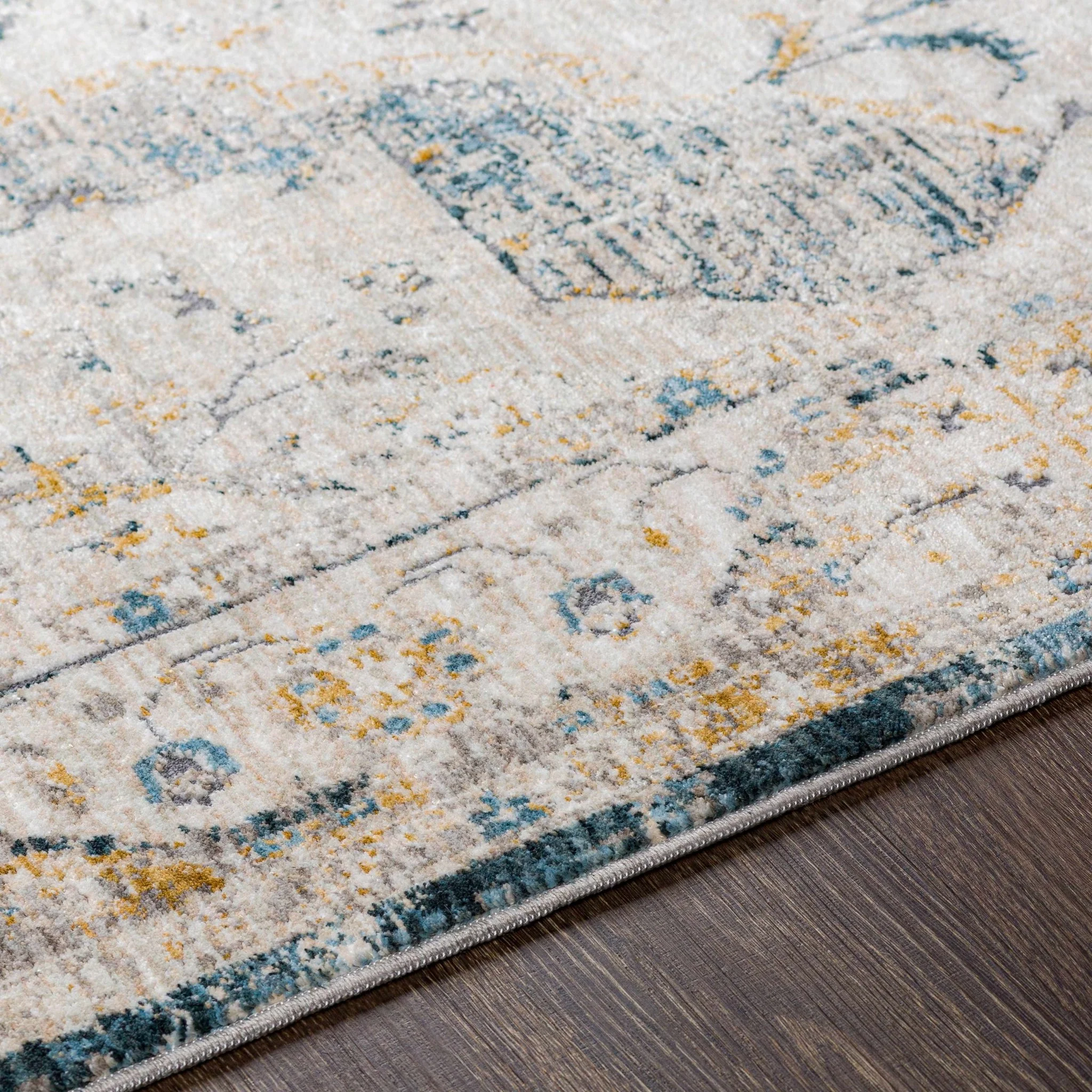 Traditional Medallion Design Beige and Gray Rug - Image 14