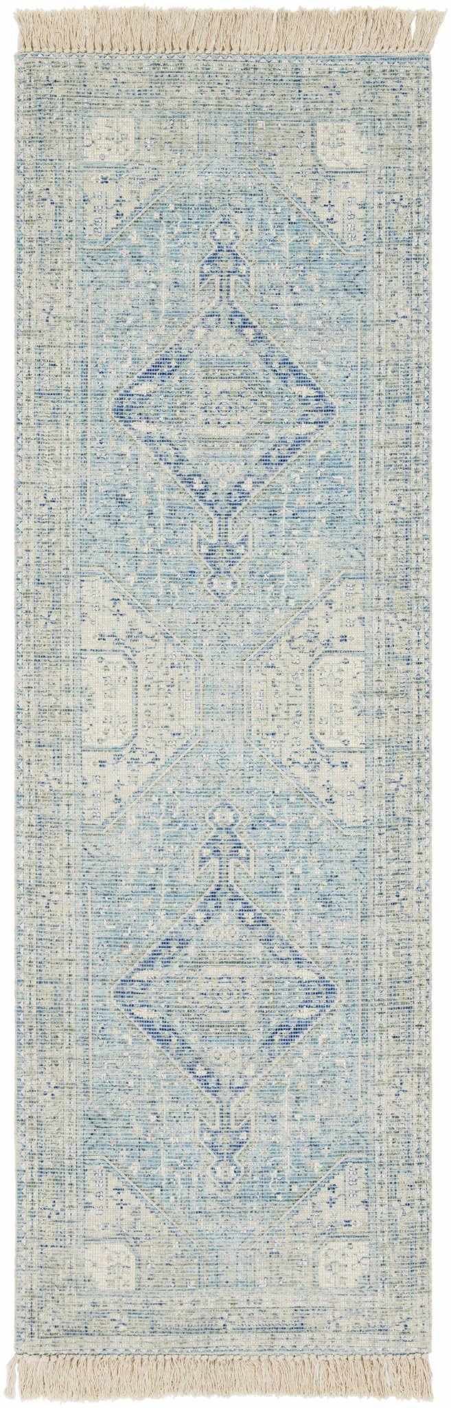 Traditional Style Blue Handmade Cotton-blend Aqua Rug - Image 10