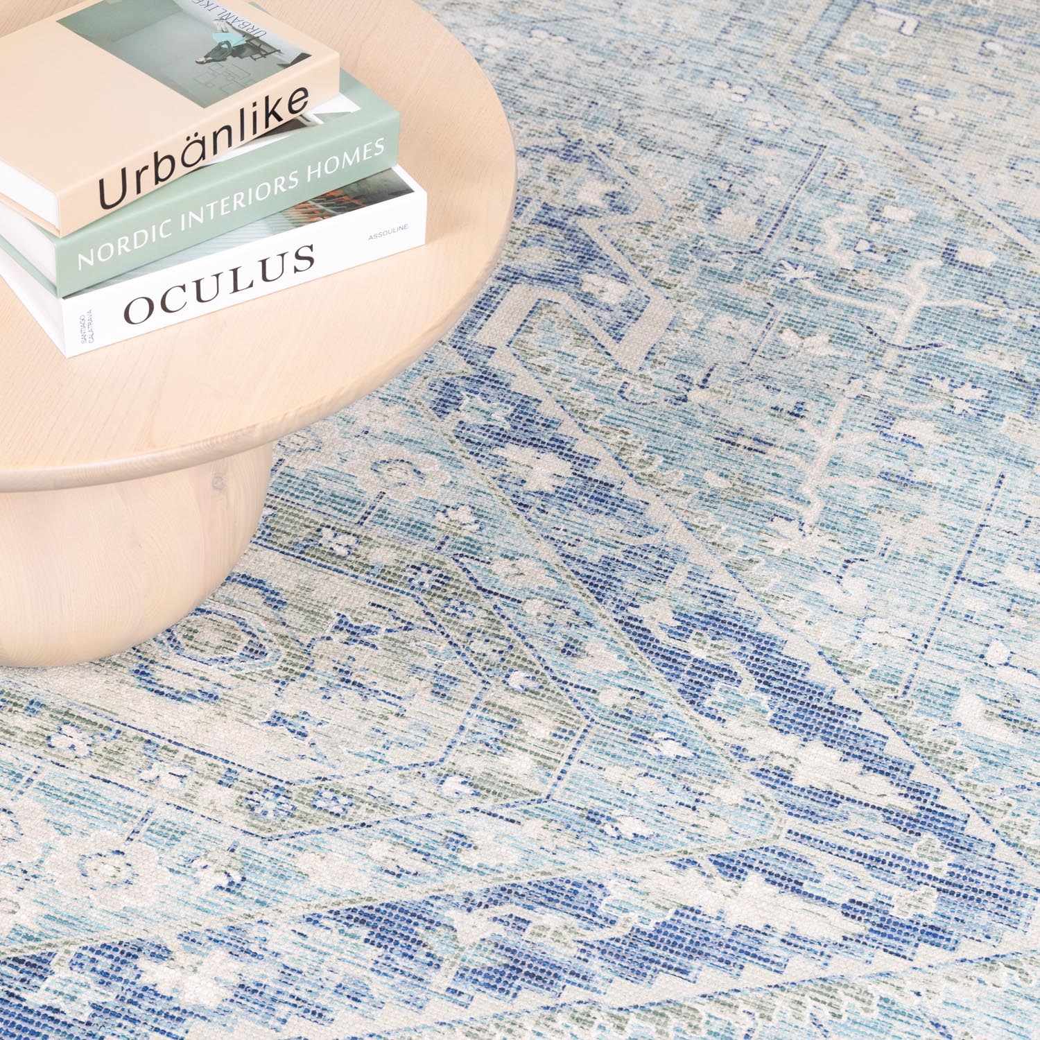 Traditional Style Blue Handmade Cotton-blend Aqua Rug - Image 11