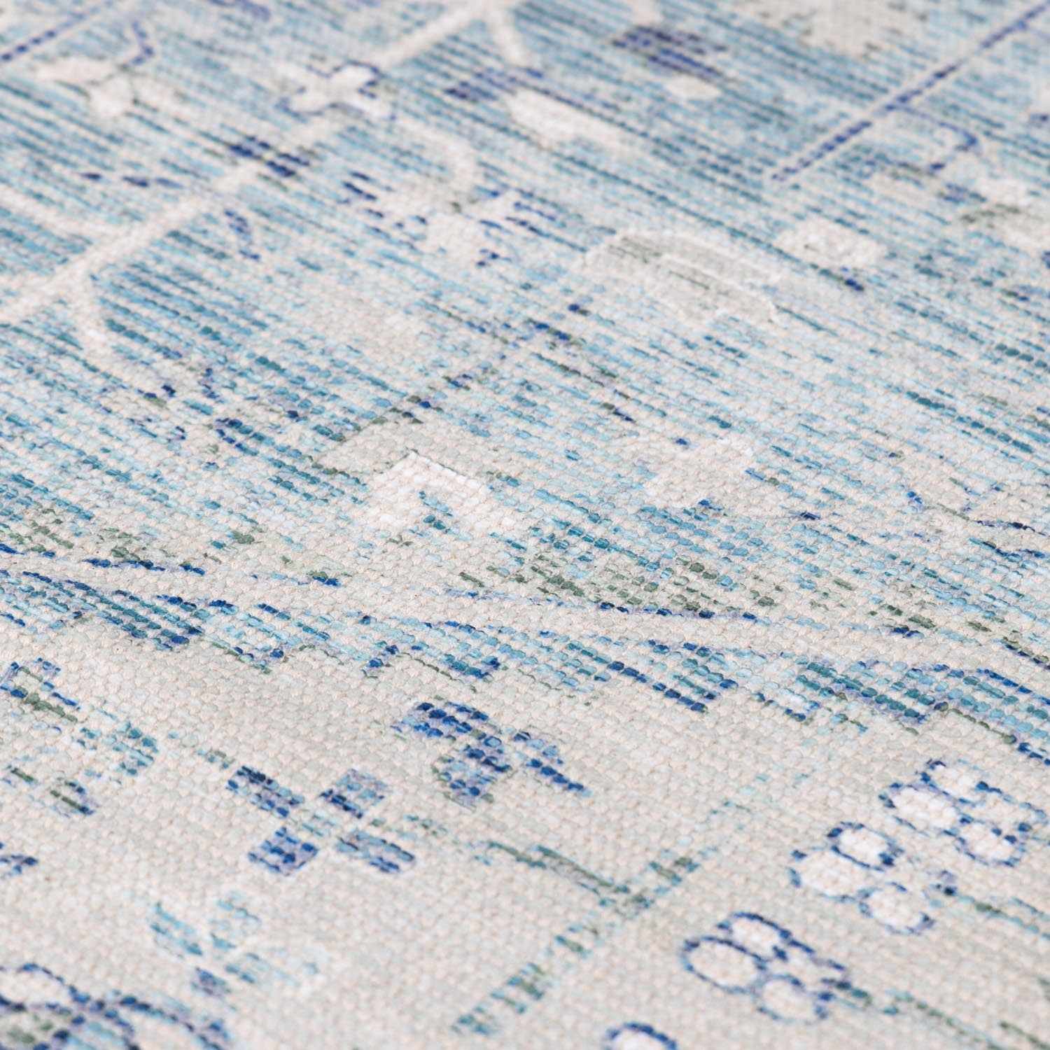 Traditional Style Blue Handmade Cotton-blend Aqua Rug - Image 8