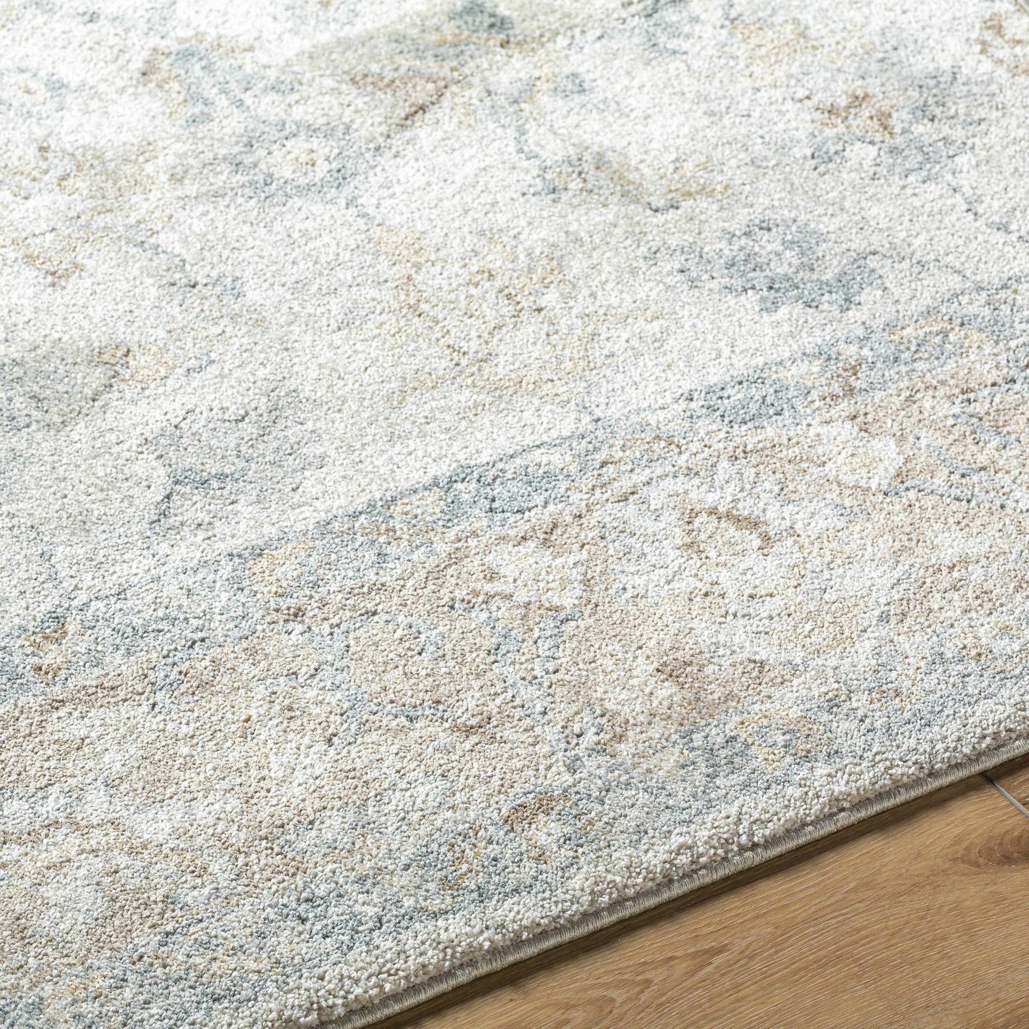 Traditional Style Gray And Beige Machine Woven Rug - Image 5