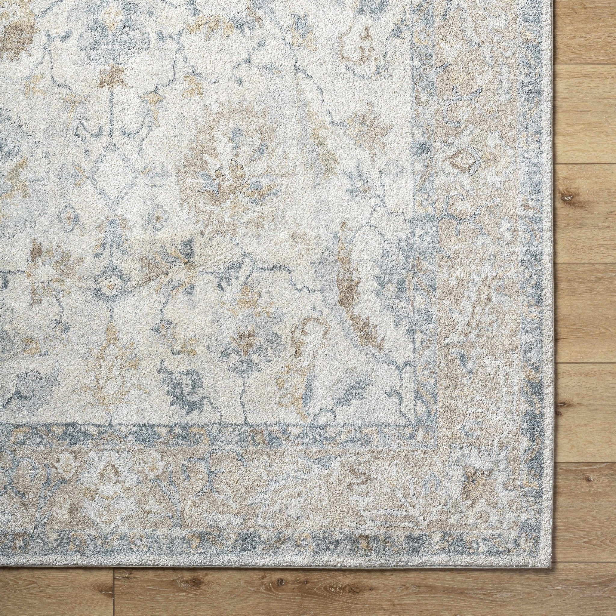 Traditional Style Gray And Beige Machine Woven Rug - Image 6