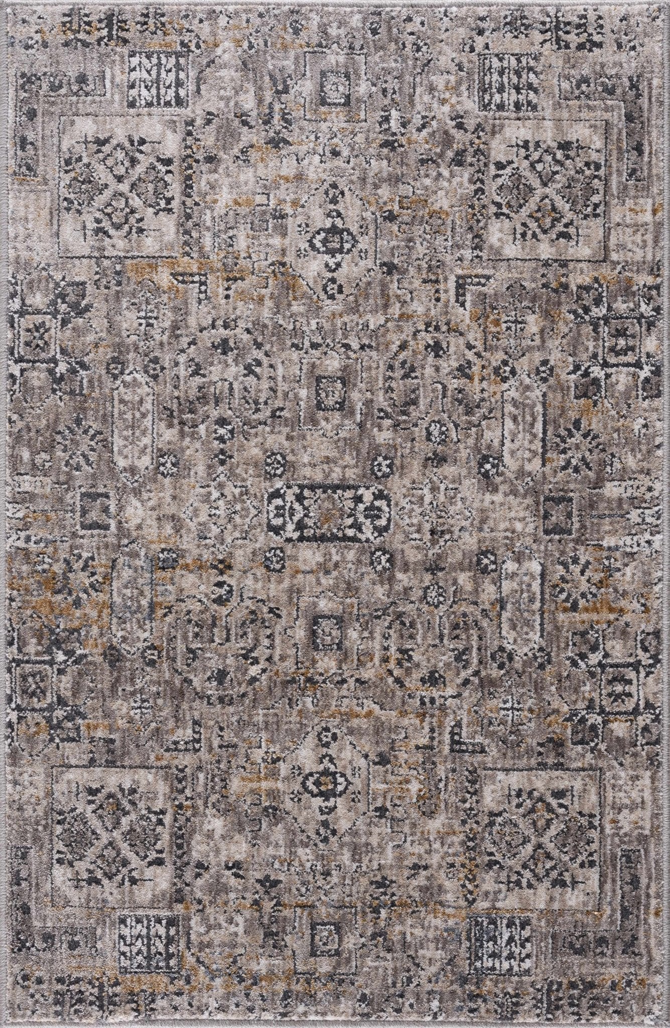 Traditional Style Gray And Charcoal Area Rug - Image 10