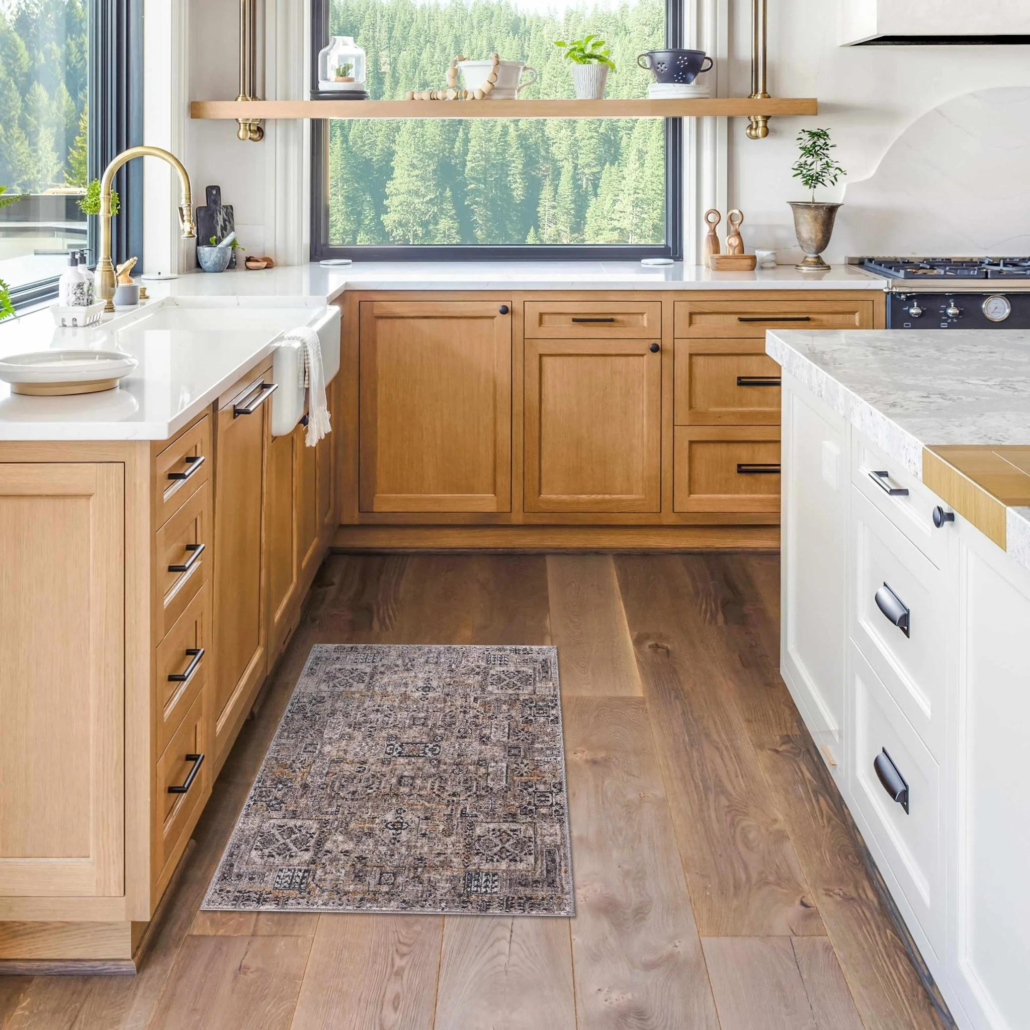 Traditional Style Gray And Charcoal Area Rug - Image 11