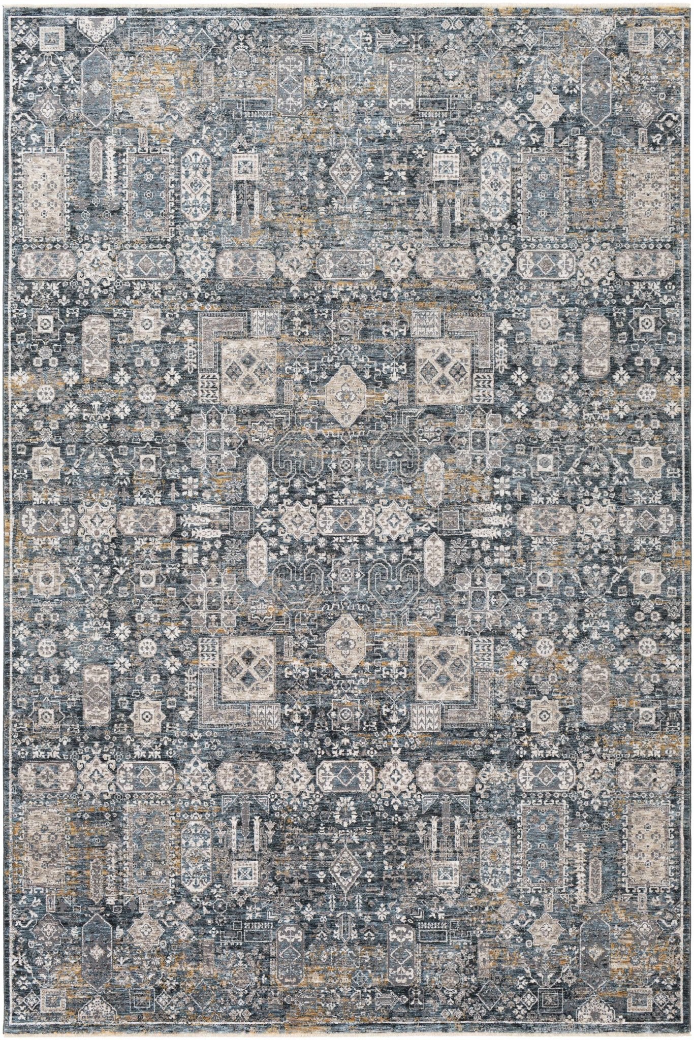 Traditional Style Gray And Charcoal Area Rug - Image 13