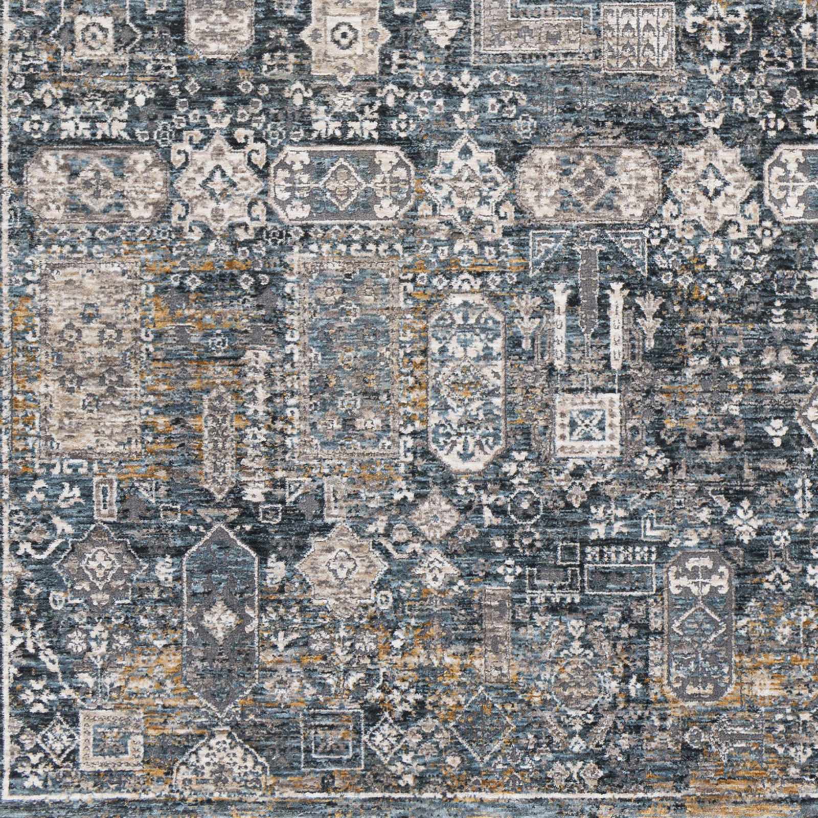 Traditional Style Gray And Charcoal Area Rug - Image 4