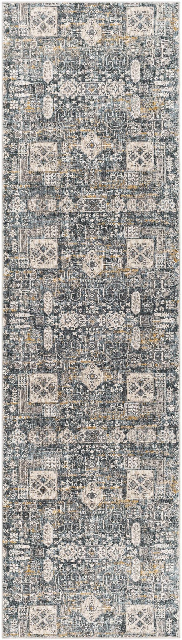Traditional Style Gray And Charcoal Area Rug - Image 7