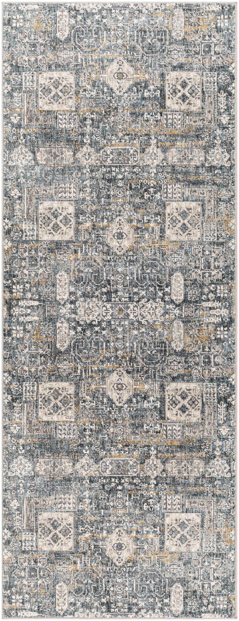 Traditional Style Gray And Charcoal Area Rug - Image 8