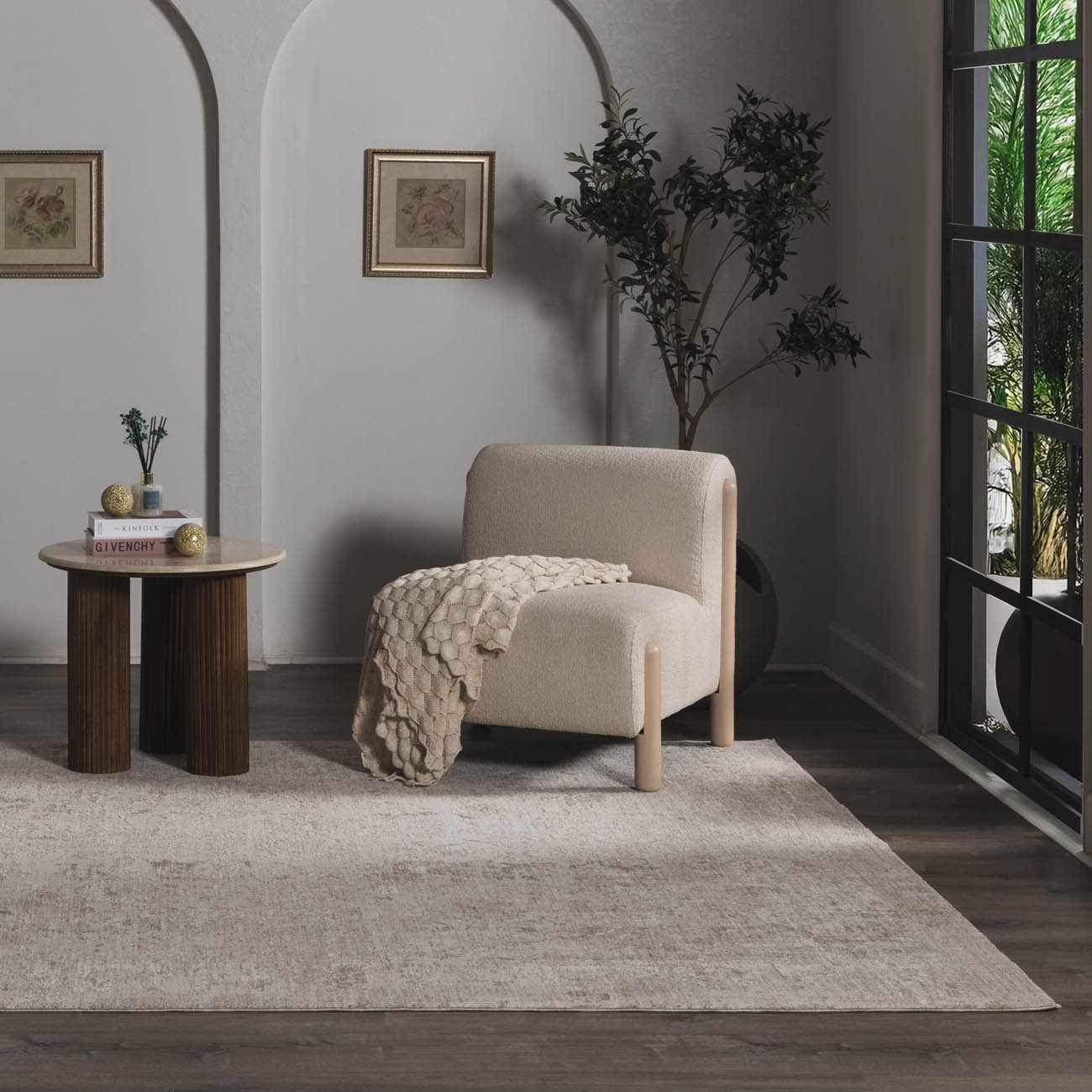 Transitional Style Gray Machine Woven Rug - Image 12