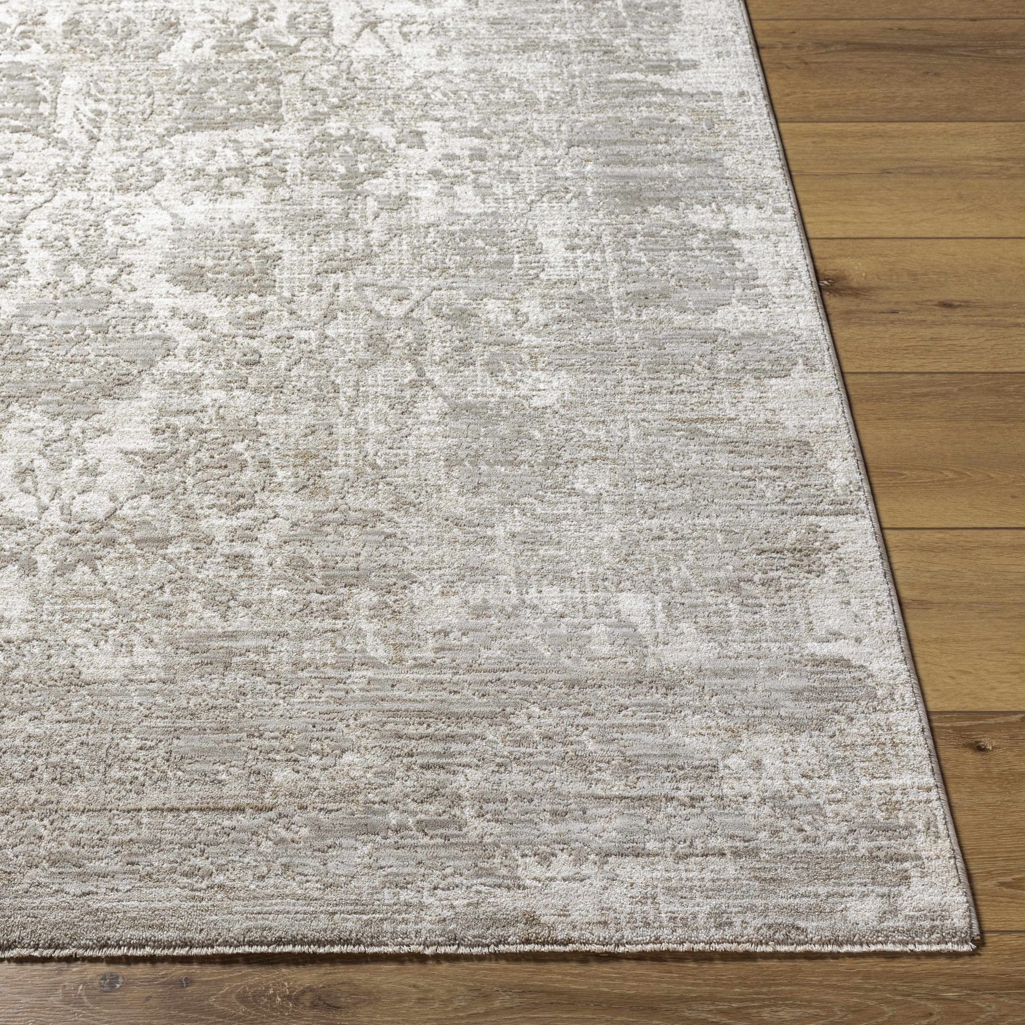 Transitional Style Gray Machine Woven Rug - Image 4