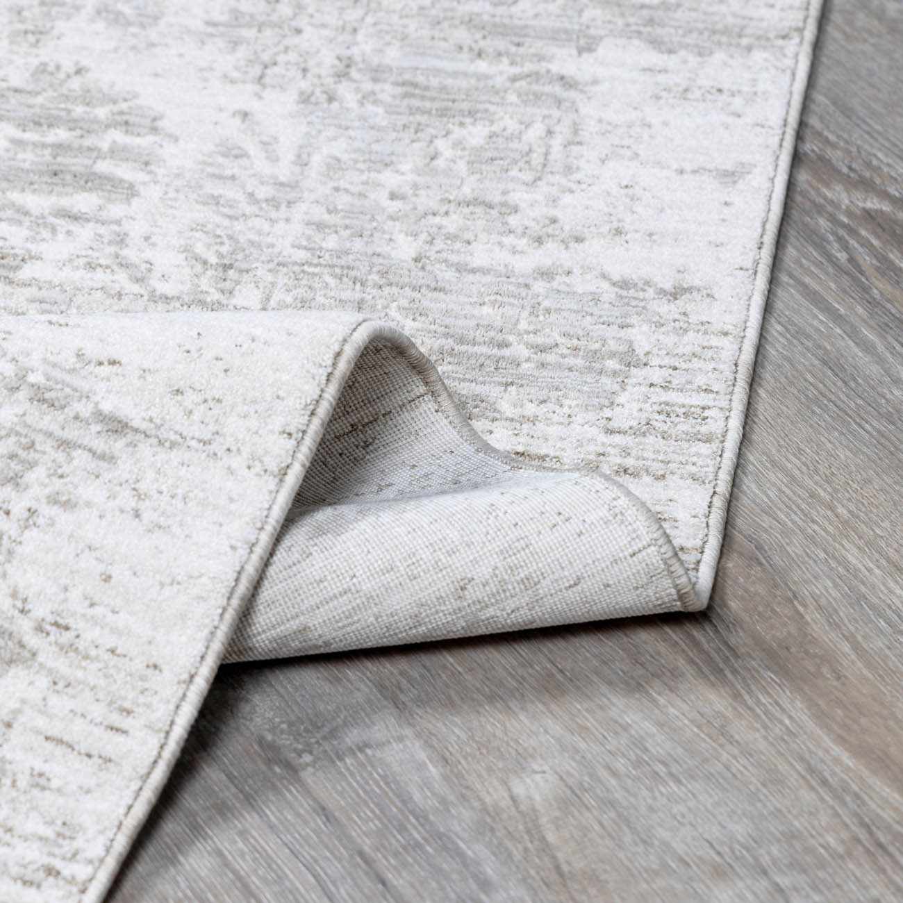 Transitional Style Gray Machine Woven Rug - Image 6
