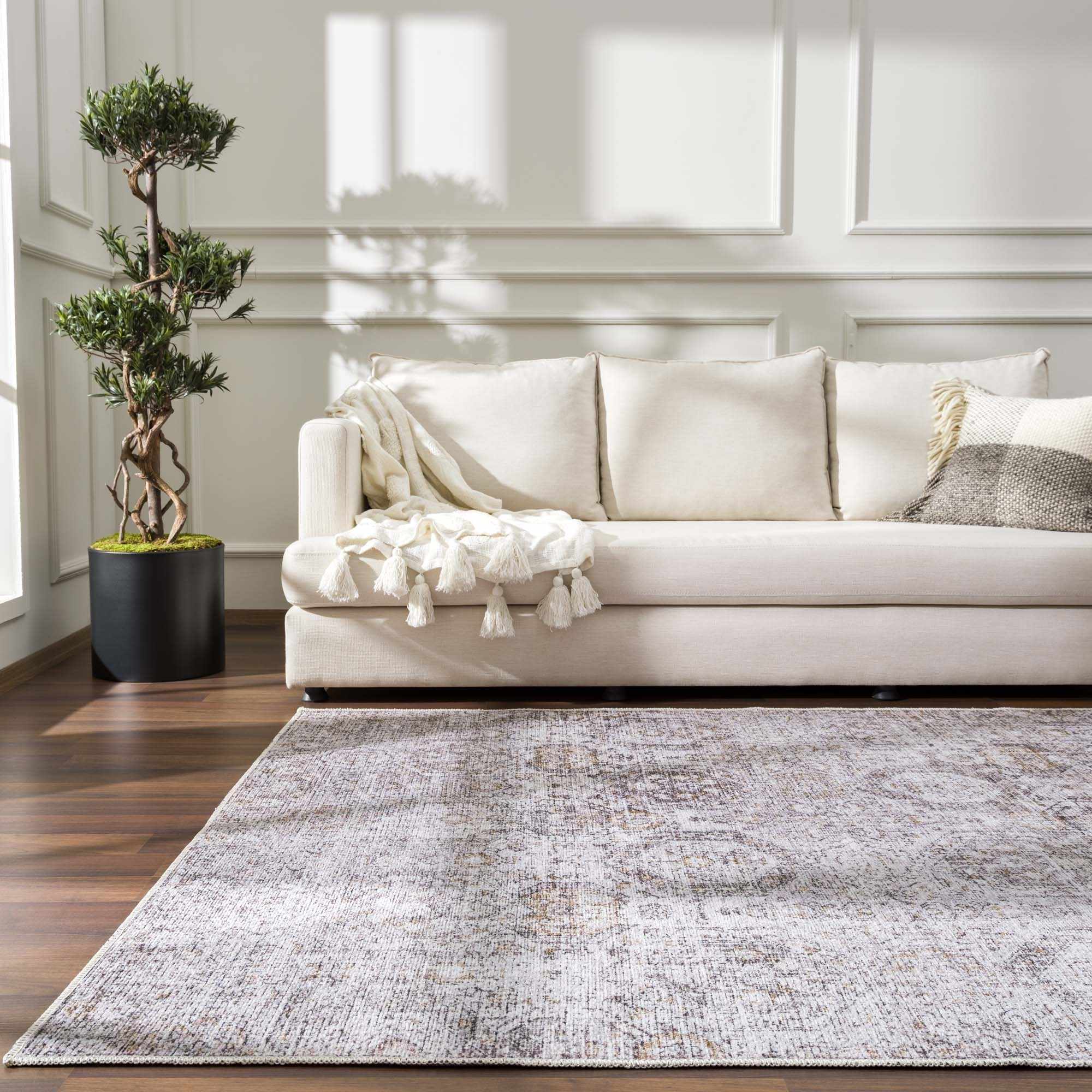 Traditional Style Gray Washable Area Rug - Image 11
