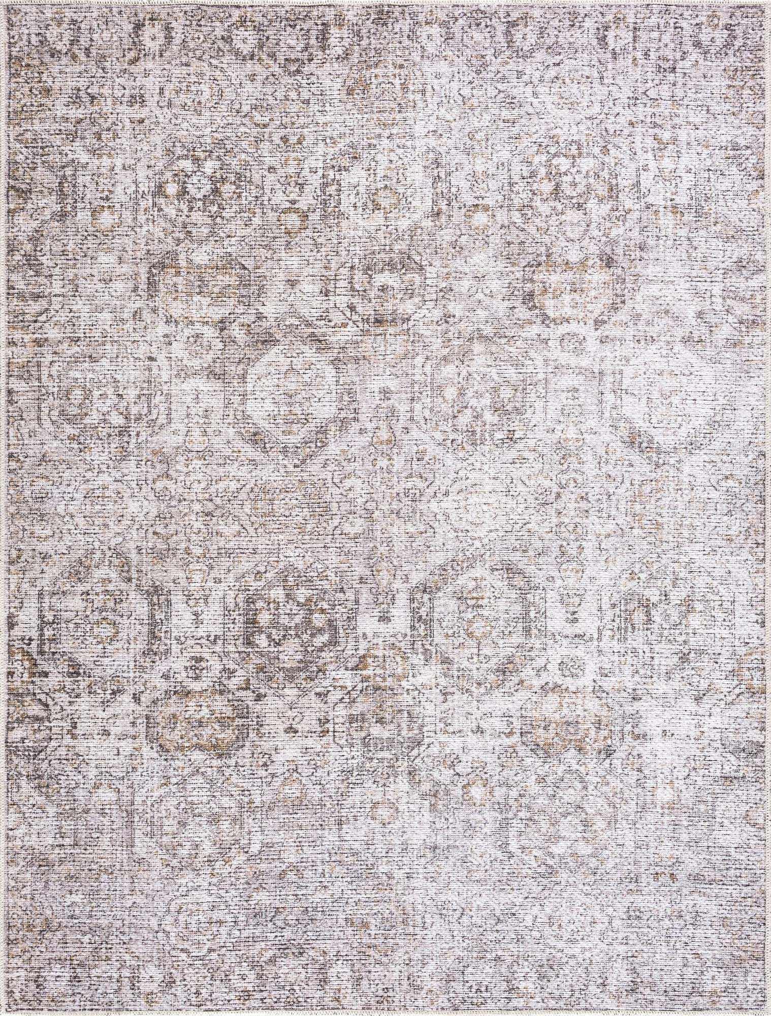 Traditional Style Gray Washable Area Rug - Image 2