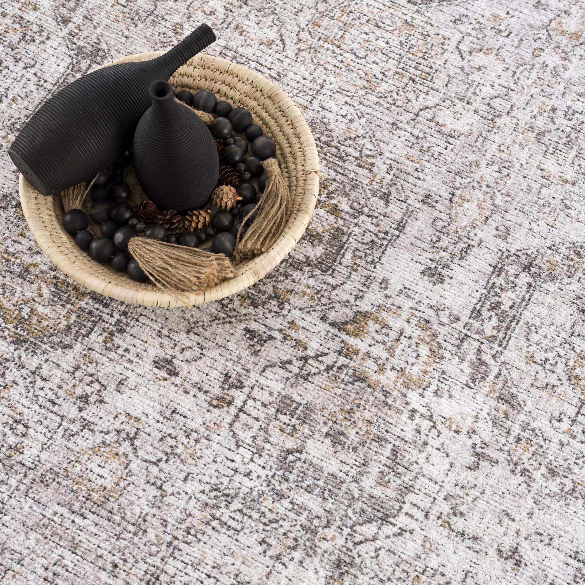 Traditional Style Gray Washable Area Rug - Image 9