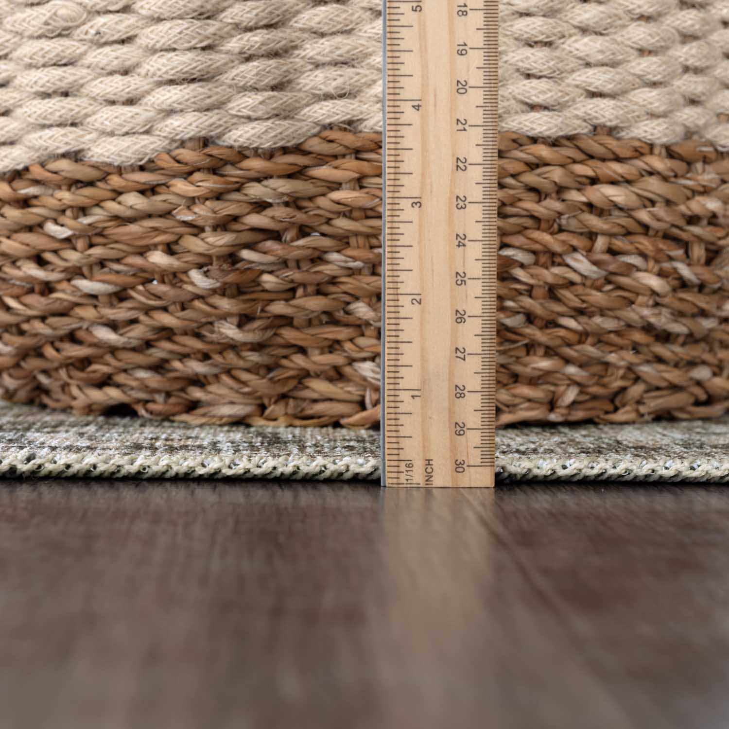 Transitional distressed Style Gray Washable Rug - Image 11
