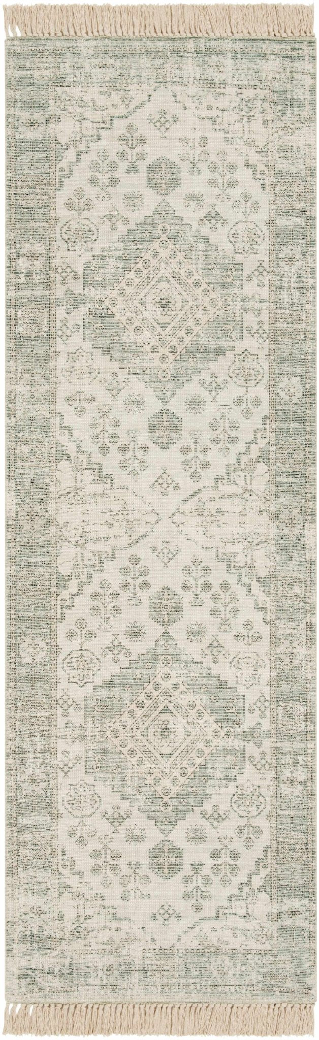 Traditional Style Green Handmade Cotton-blend Rug - Image 10