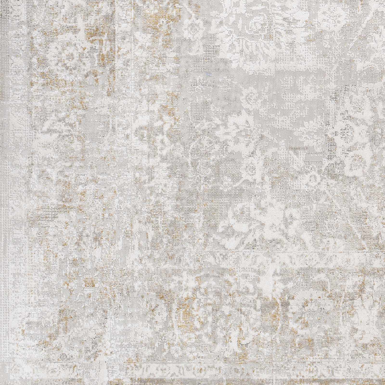 Transitional Style Ivory Gray Machine Woven Area Rug - Image 5