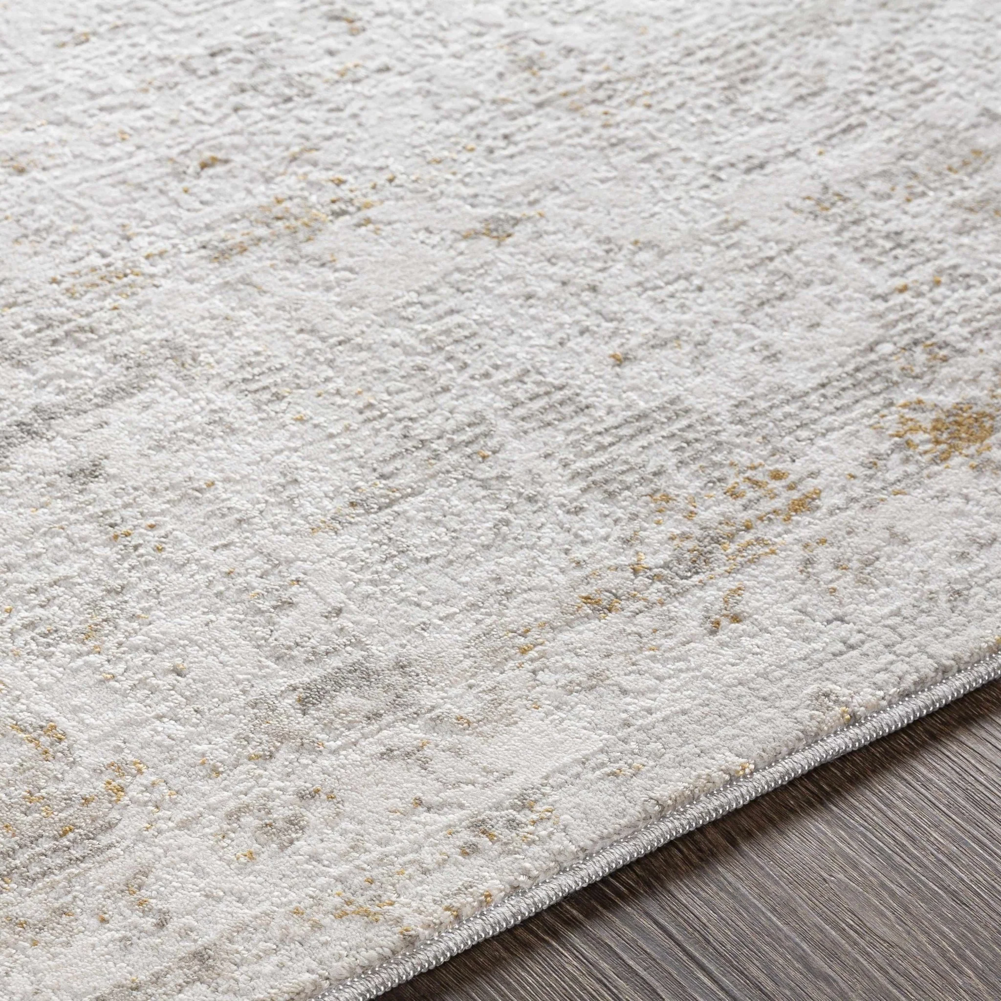 Transitional Style Ivory Gray Machine Woven Area Rug - Image 6