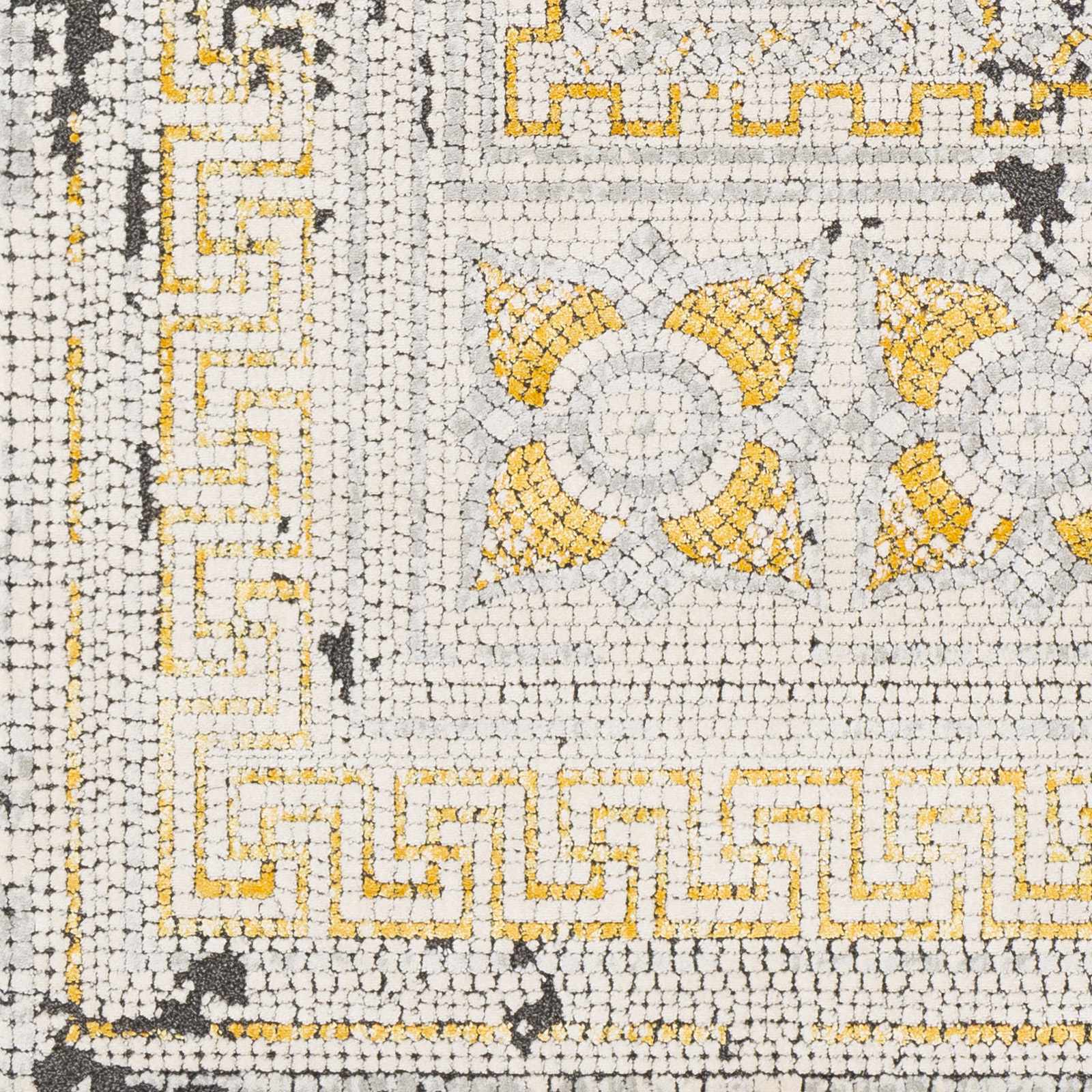 Traditional Style Silver And Mustard Area Rug - Image 6